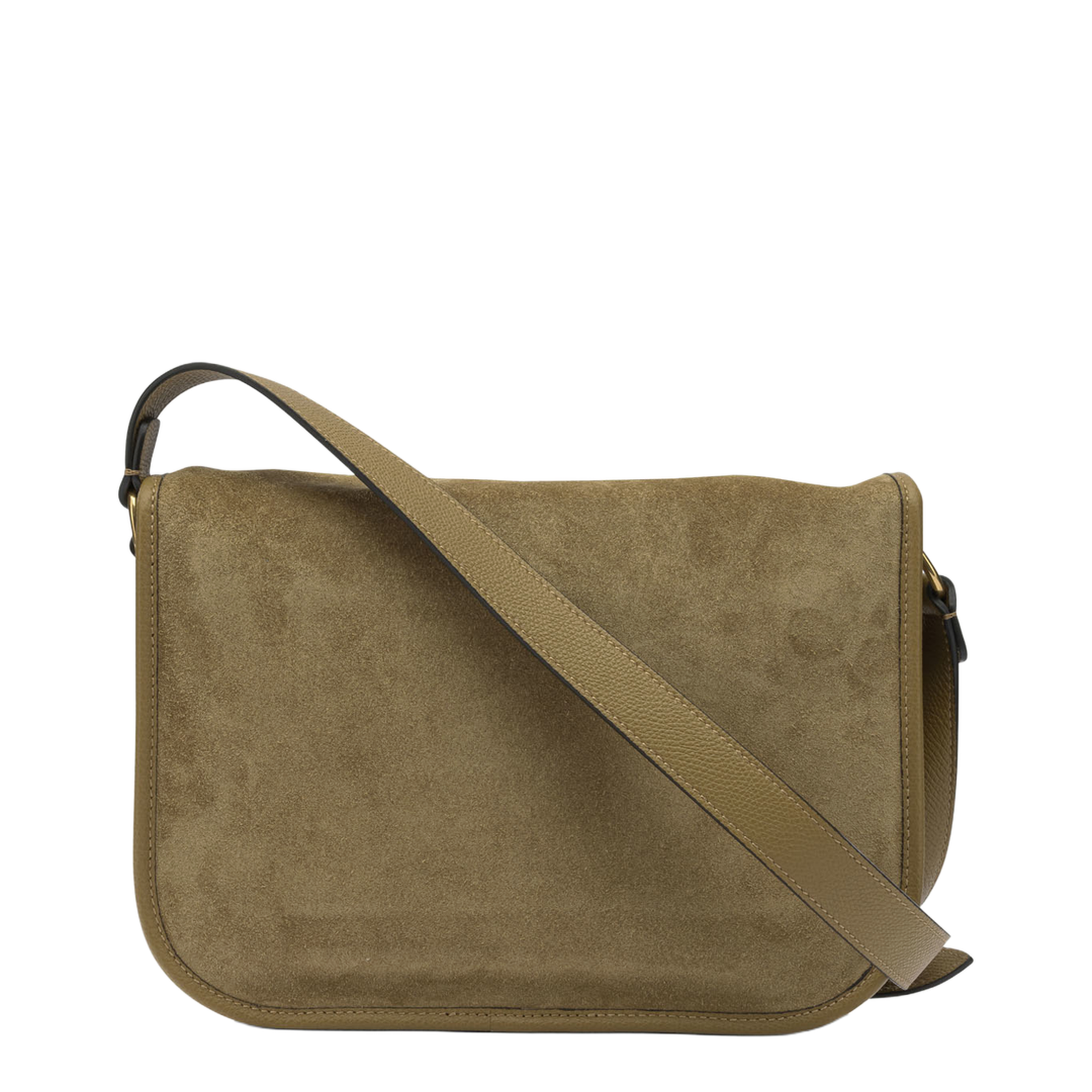 Antibes Medium Suede Shoulder Bag - Havana Beige - Image 3