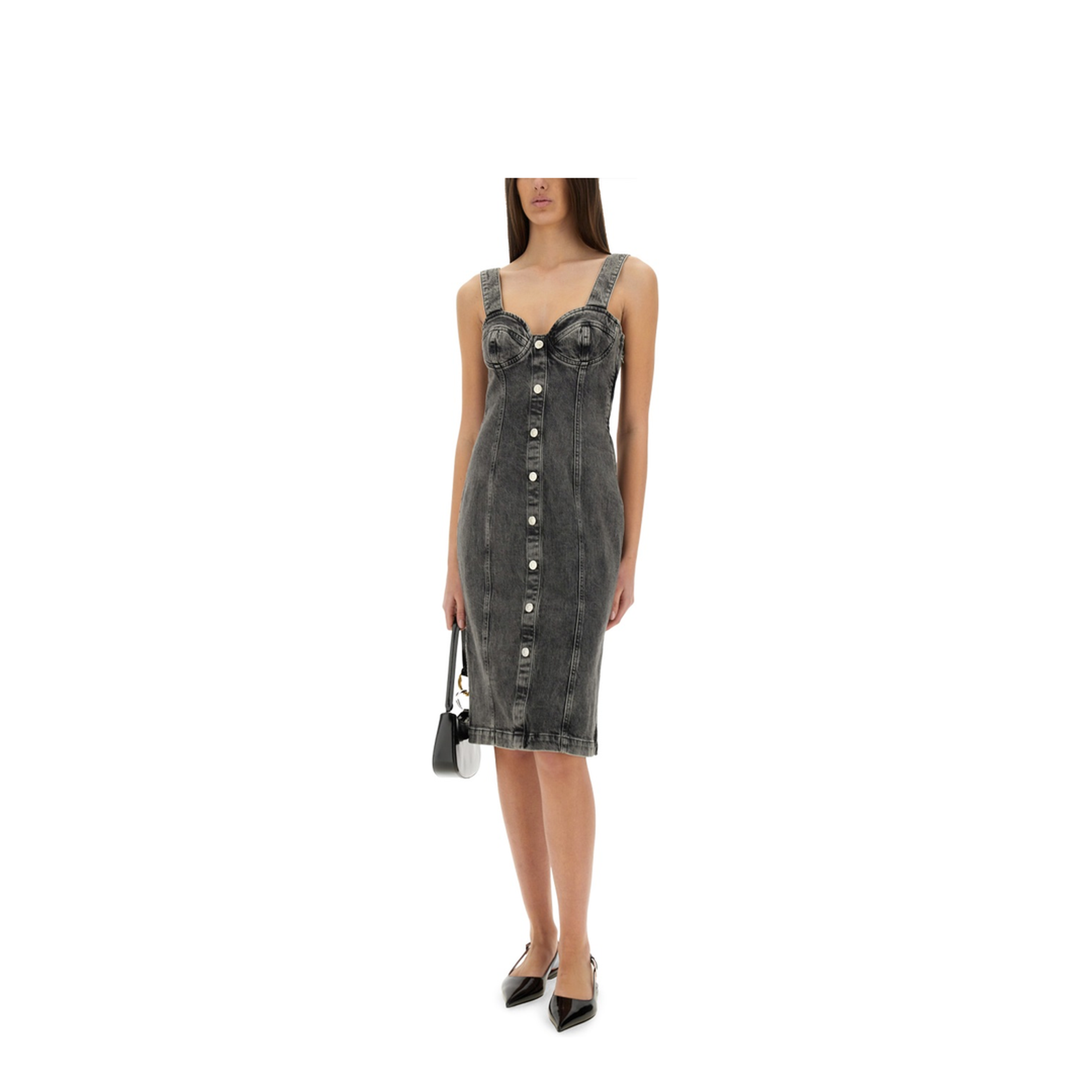 Denim Midi Dress - Image 2