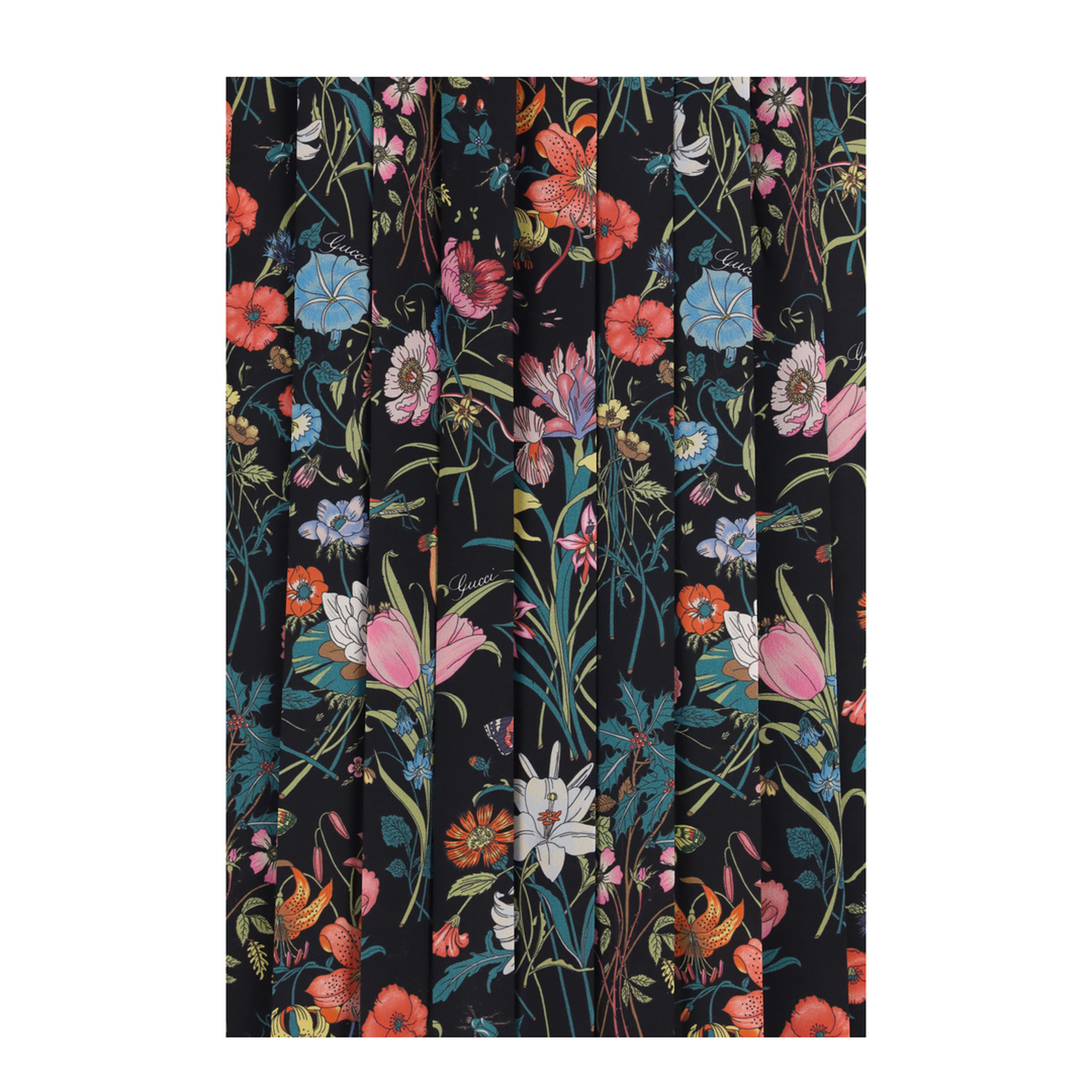 Flora Printed Silk Midi Skirt - Image 3