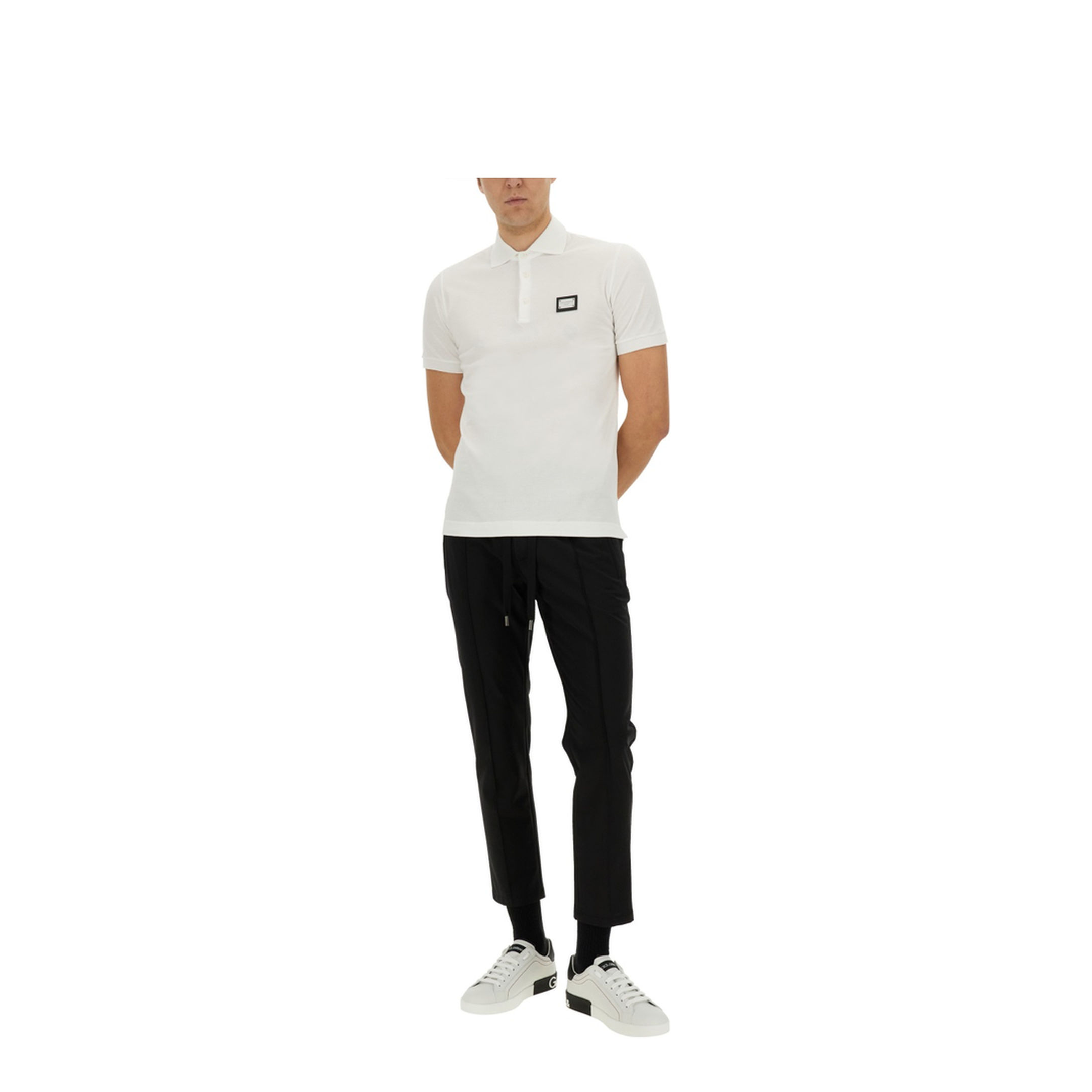 Cotton Piqué Polo Shirt with Branded Tag - Image 2