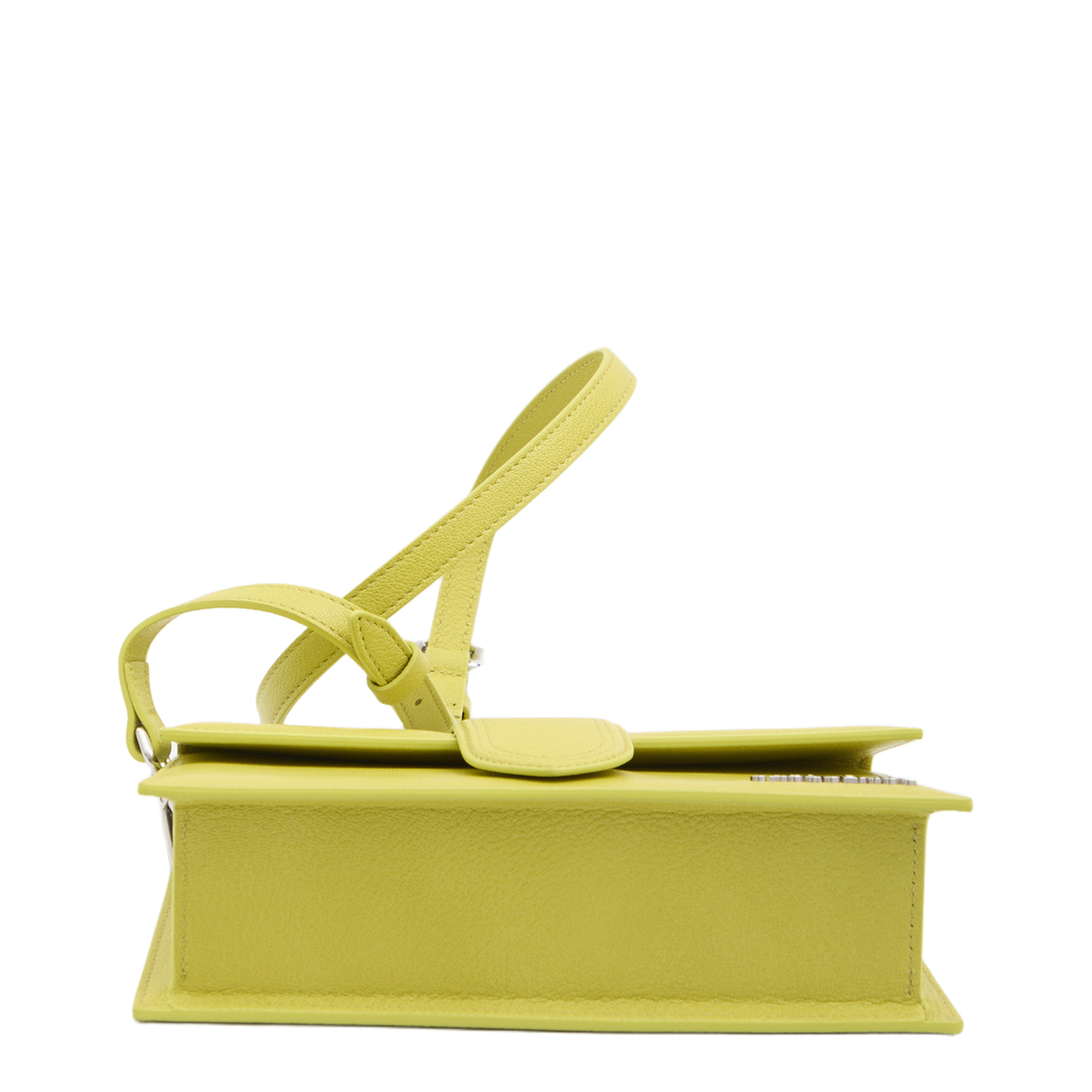 Le Grand Bambino Medium Goat Leather Crossbody - Acid Green - Image 3