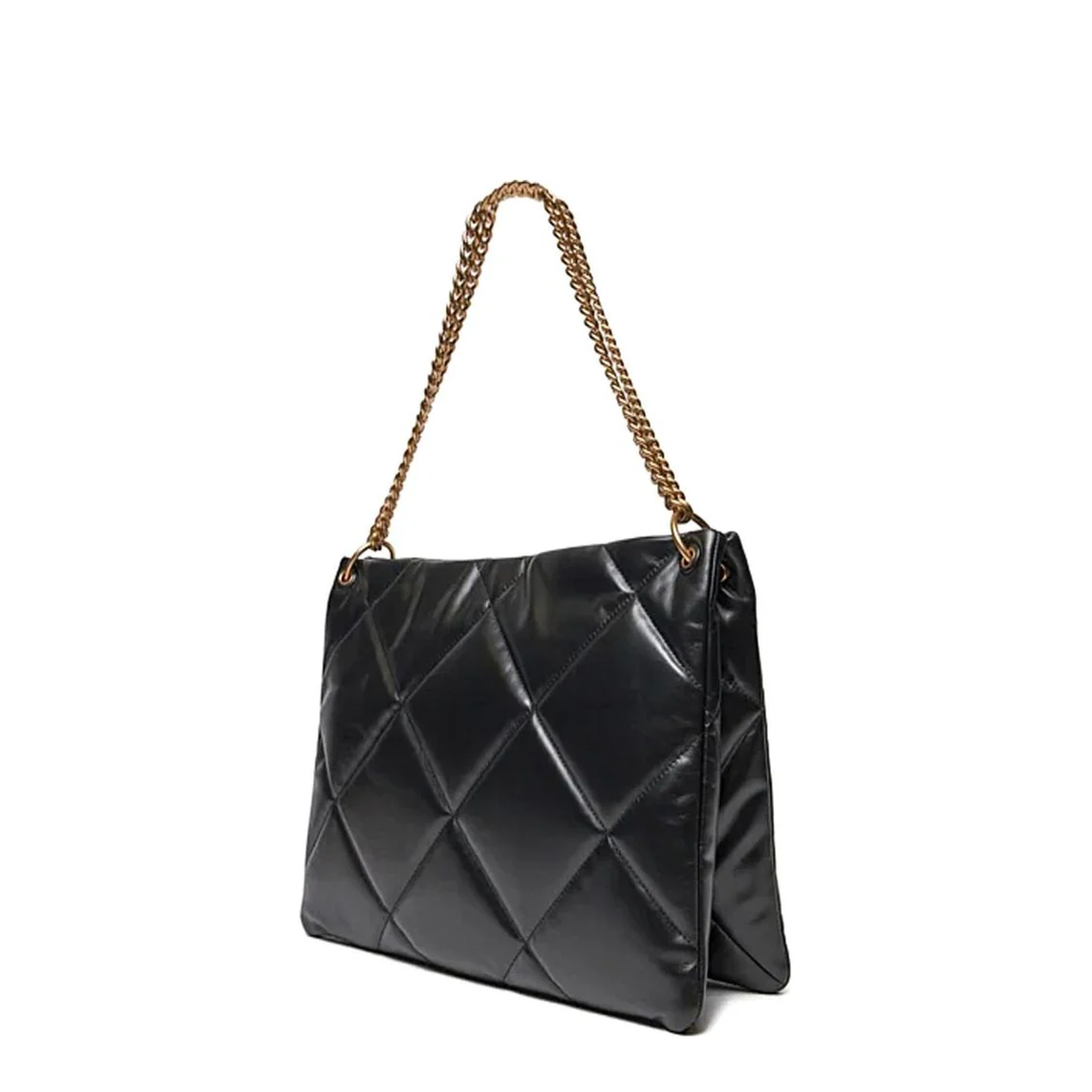 Kira Diamond Quilt Hobo Bag Black - Image 2