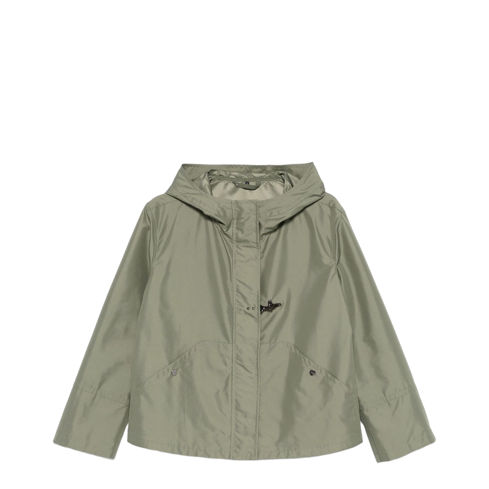 Short Parka Coat - Green - Image 1