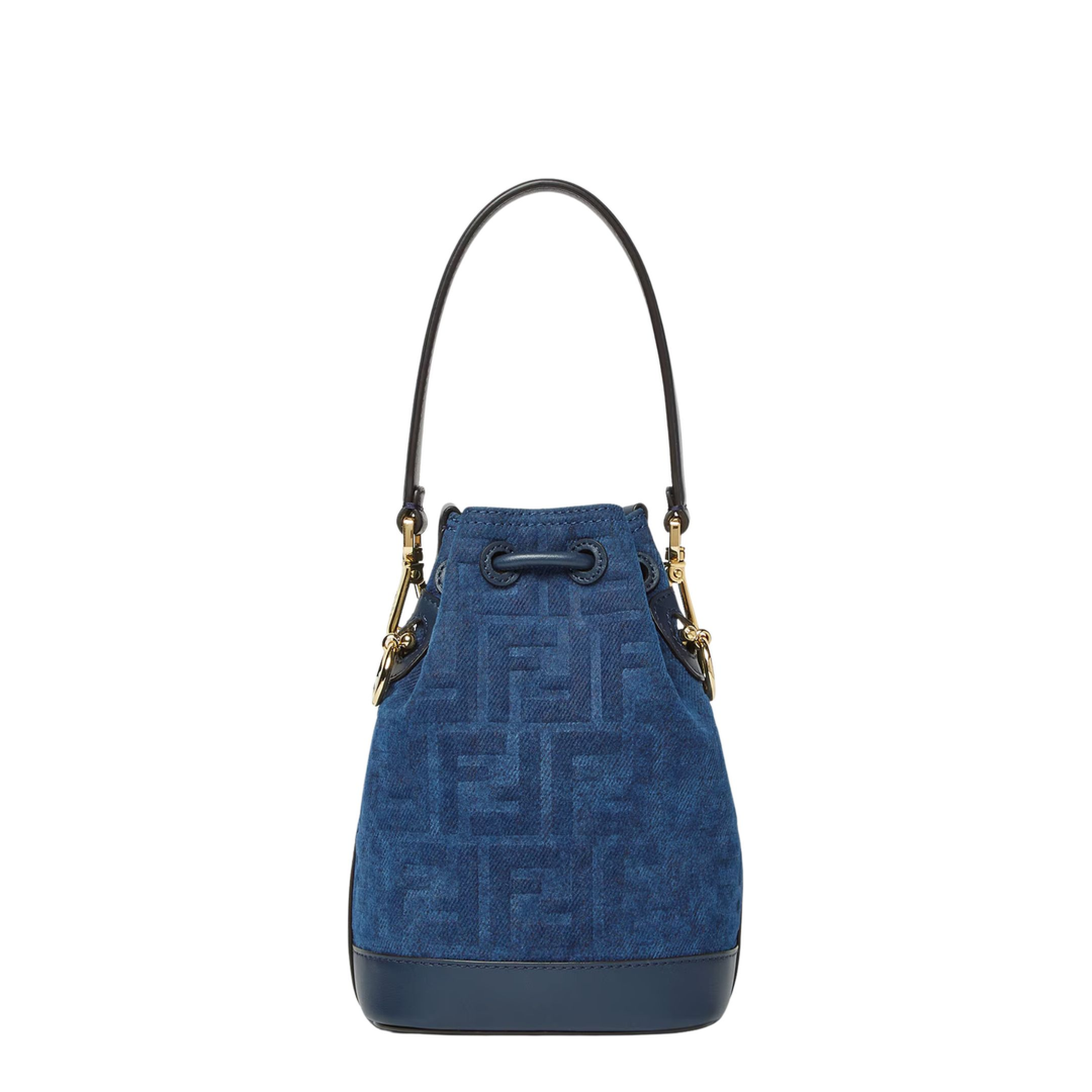 Mon Tresor FF Flocked Denim Crossbody Bag - Image 3