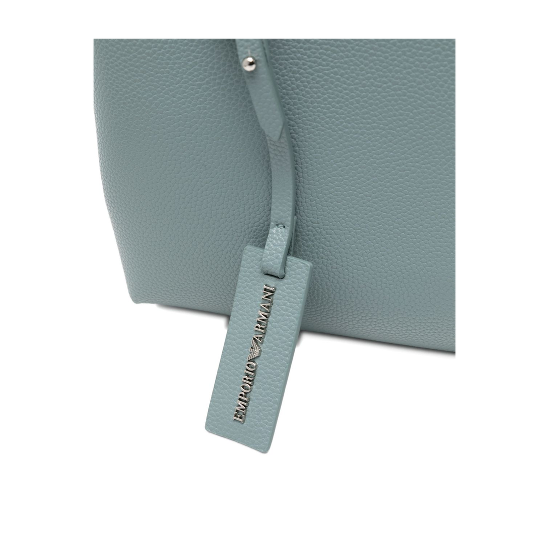 MyEA Small Coated Textile Shopper Bag - Light Blue - Image 5