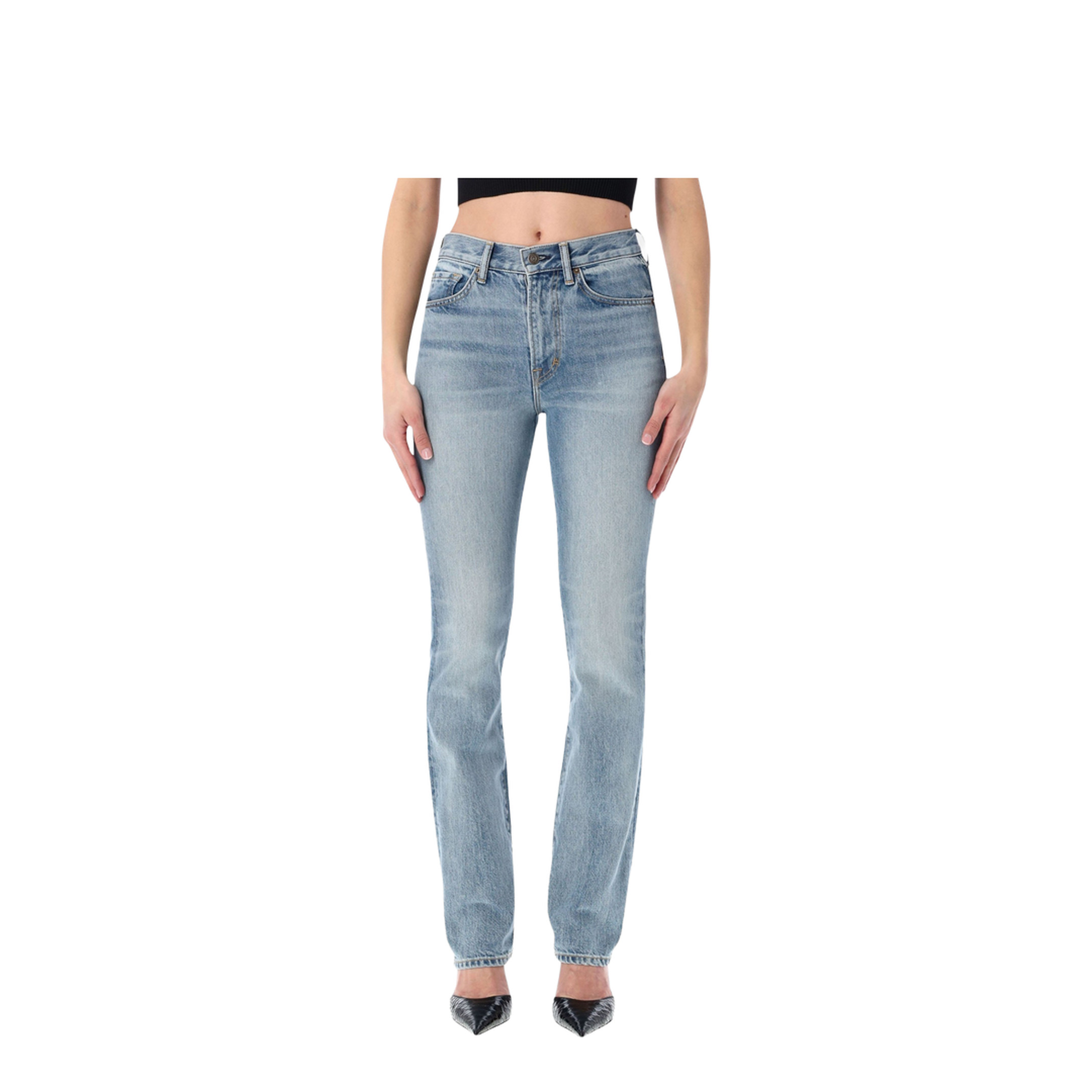 Washed Denim Jeans - Image 1