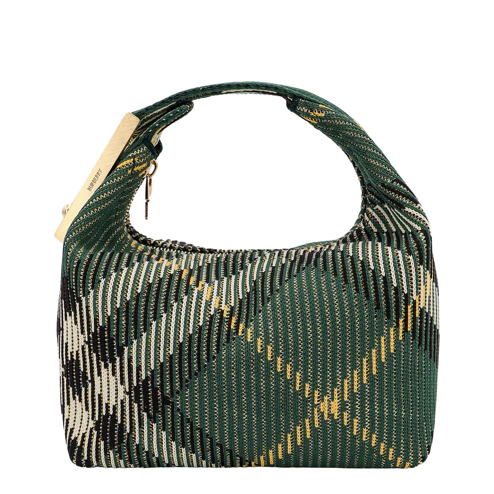 Embroidered Nylon Mini Peg Handbag - Image 1