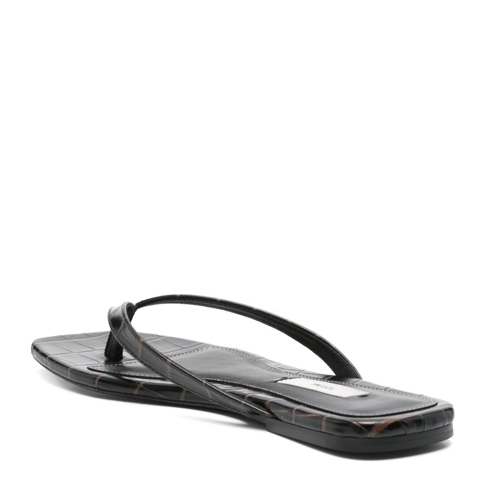 Thong Strap Flat Leather Sandals - Image 3