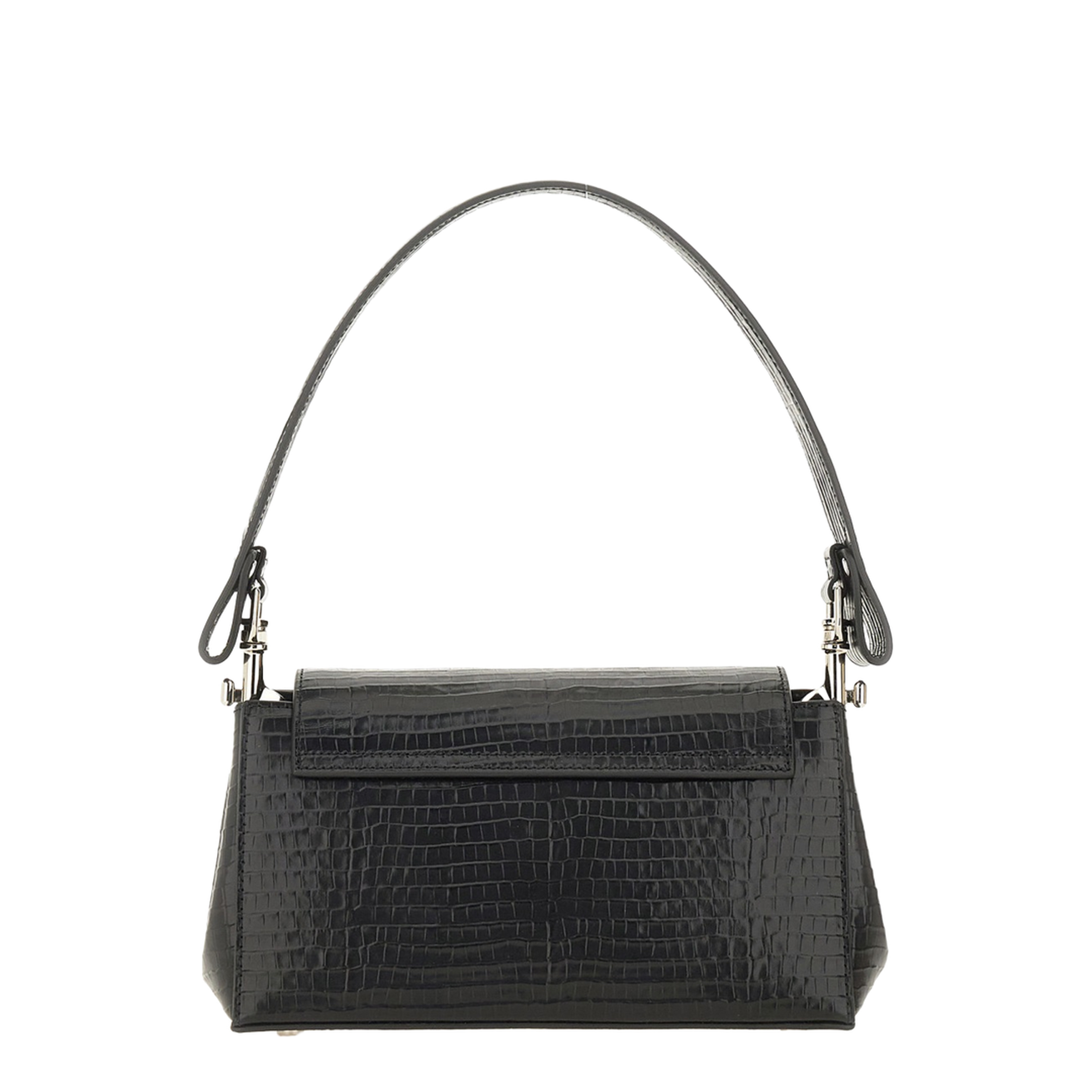 Hazel Medium Calf Leather Handbag - Black - Image 5