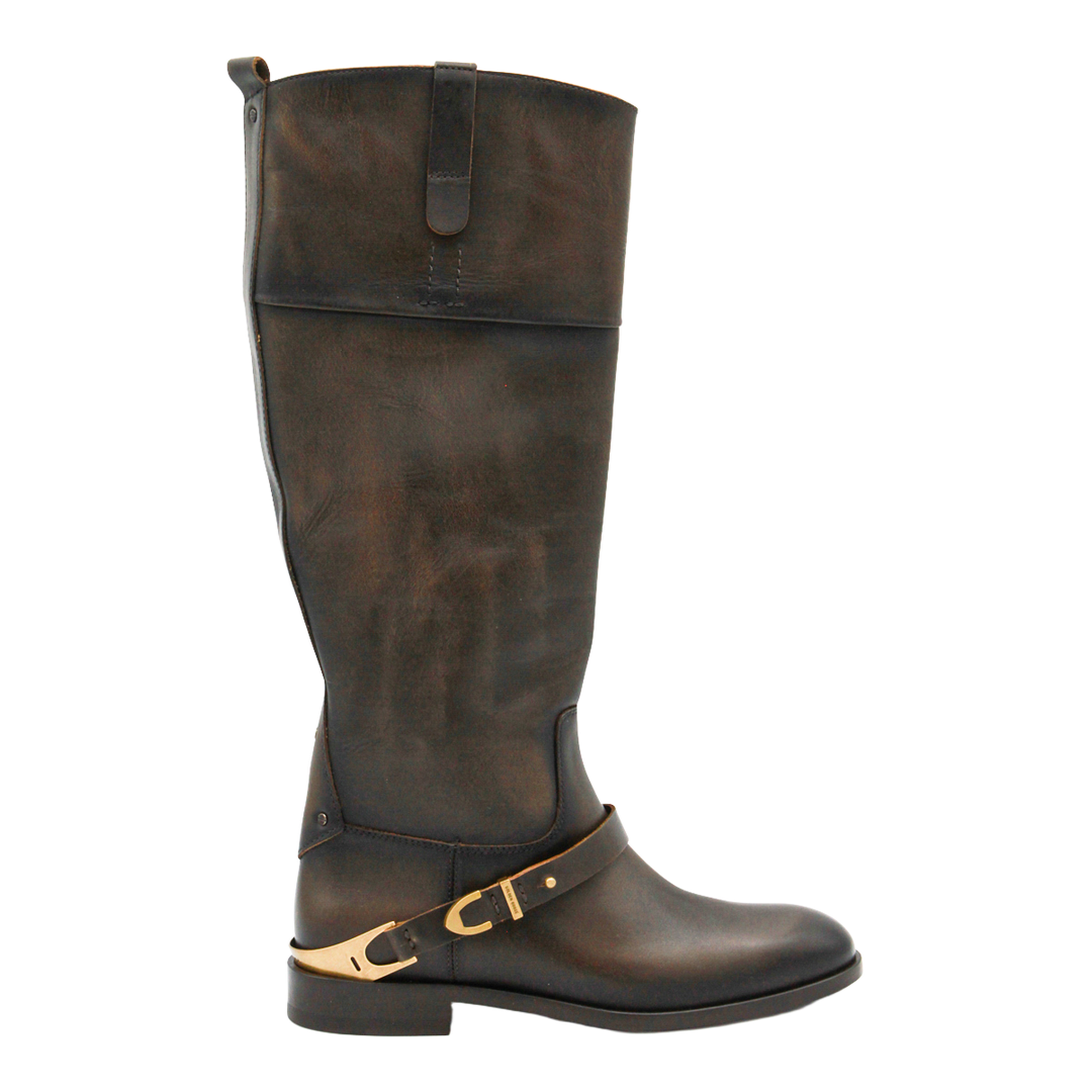 Charlie Dark Brown Leather Boots - Image 1