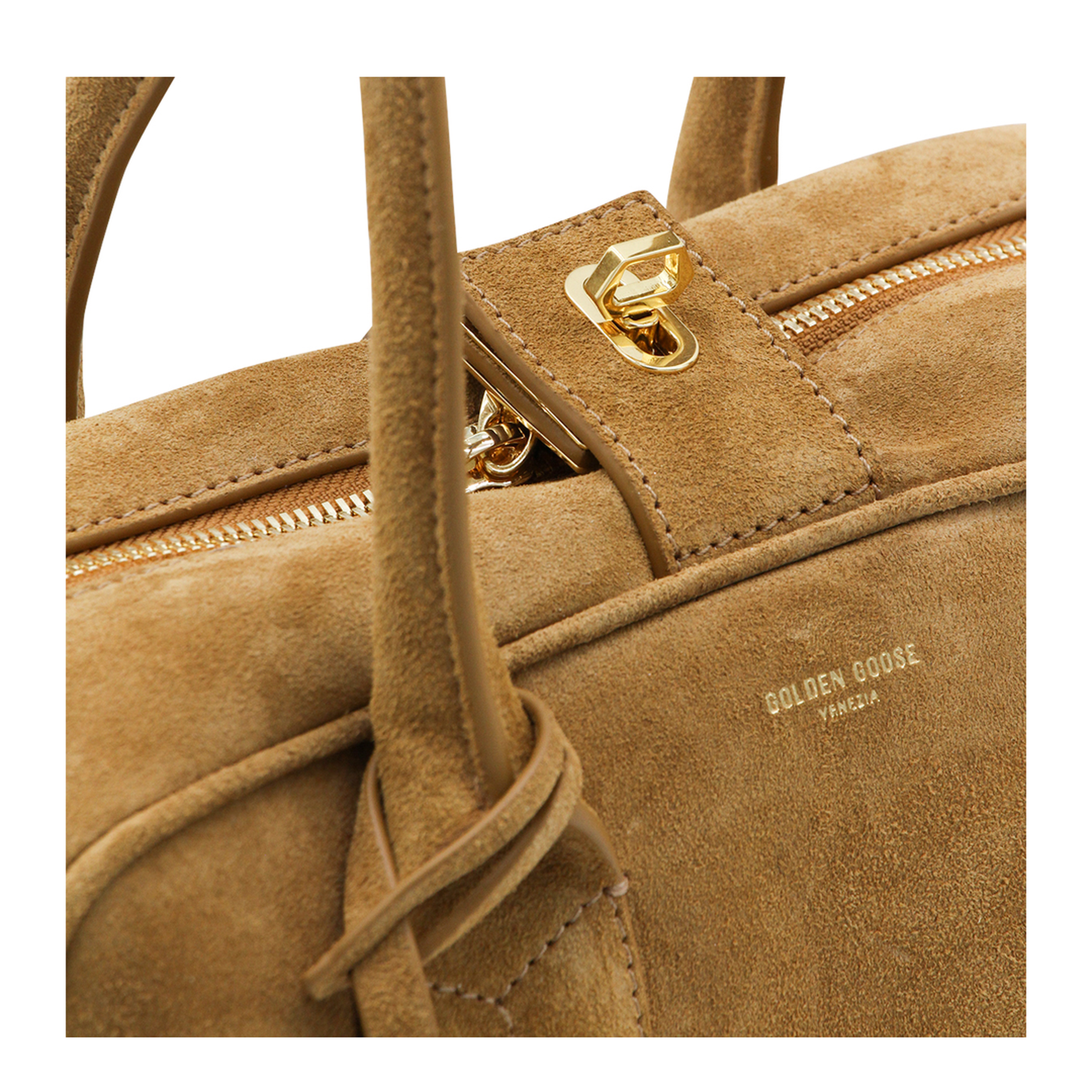 Vita Calf Suede Tote - Camel - Image 8