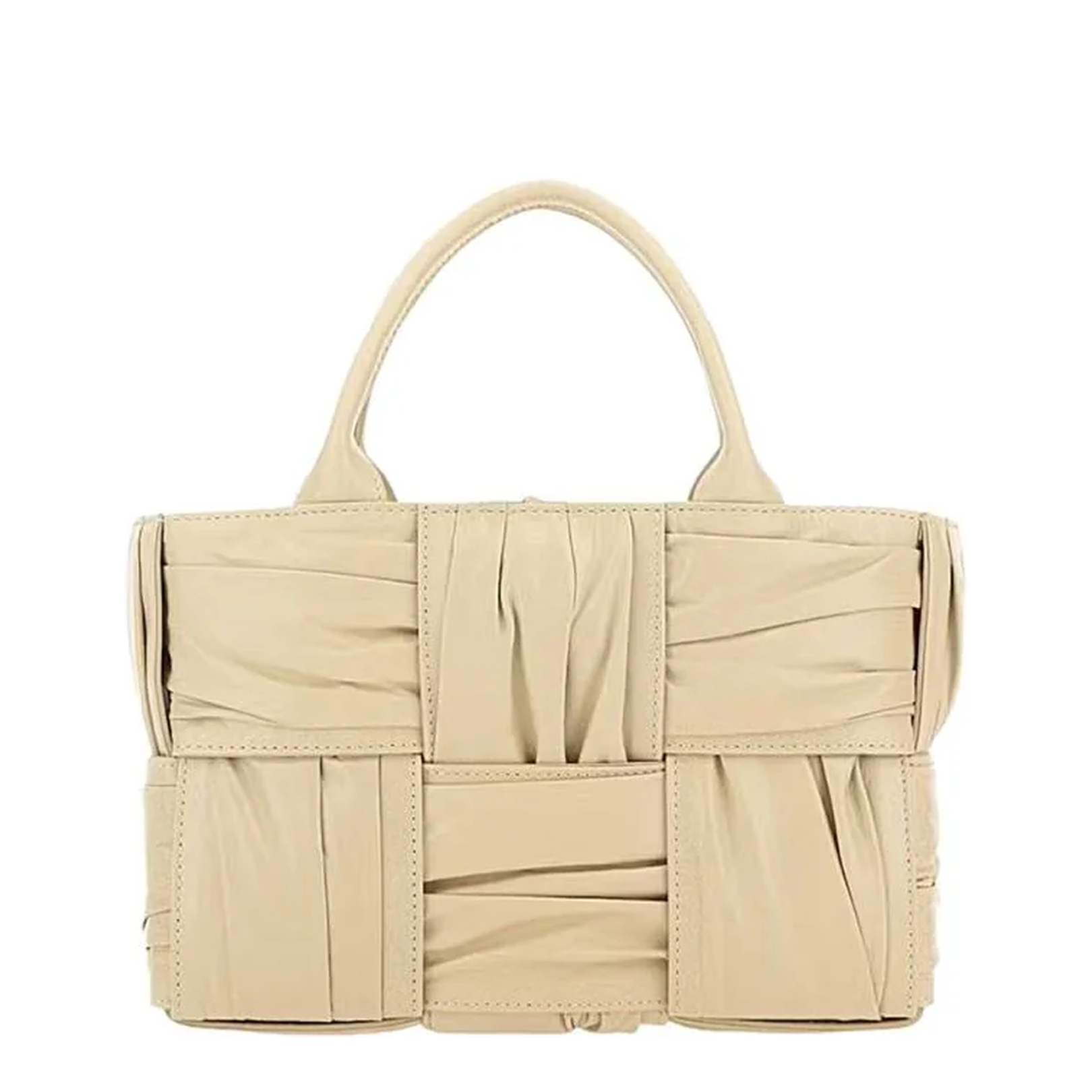 Arco Leather Tote Bag Beige - Image 1