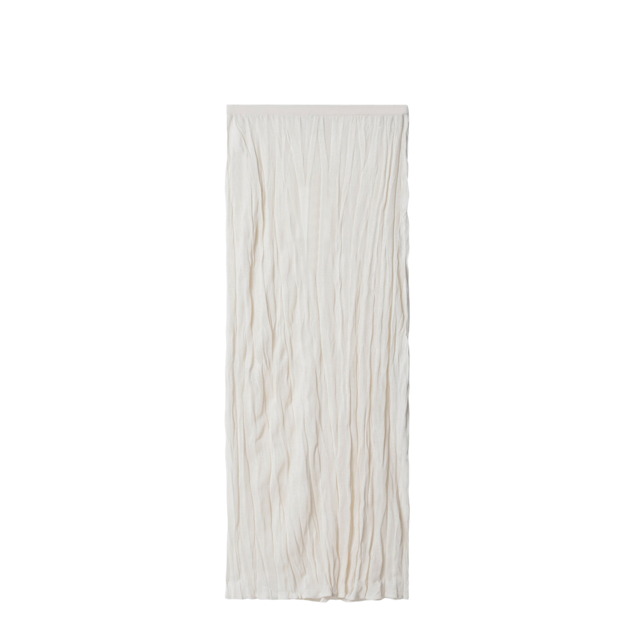 Light Apricot-Coloured Skirt In Crinkled Knit - Image 2