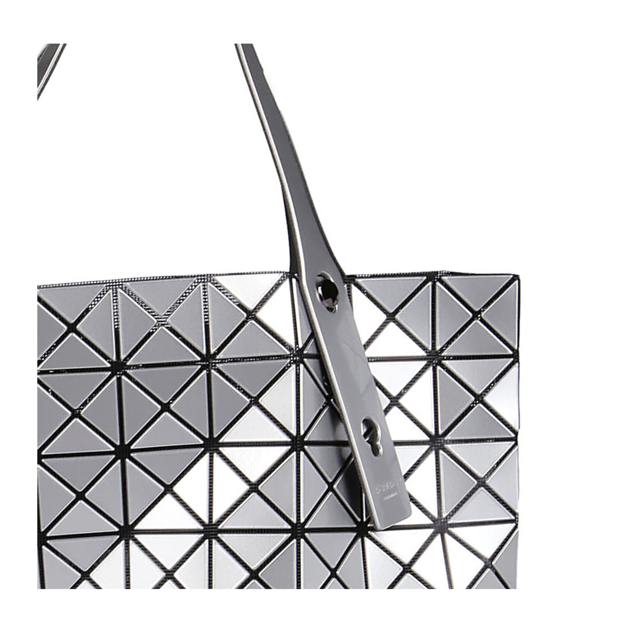 Platinum Polyurethane Tote Bag - Silver - Image 5