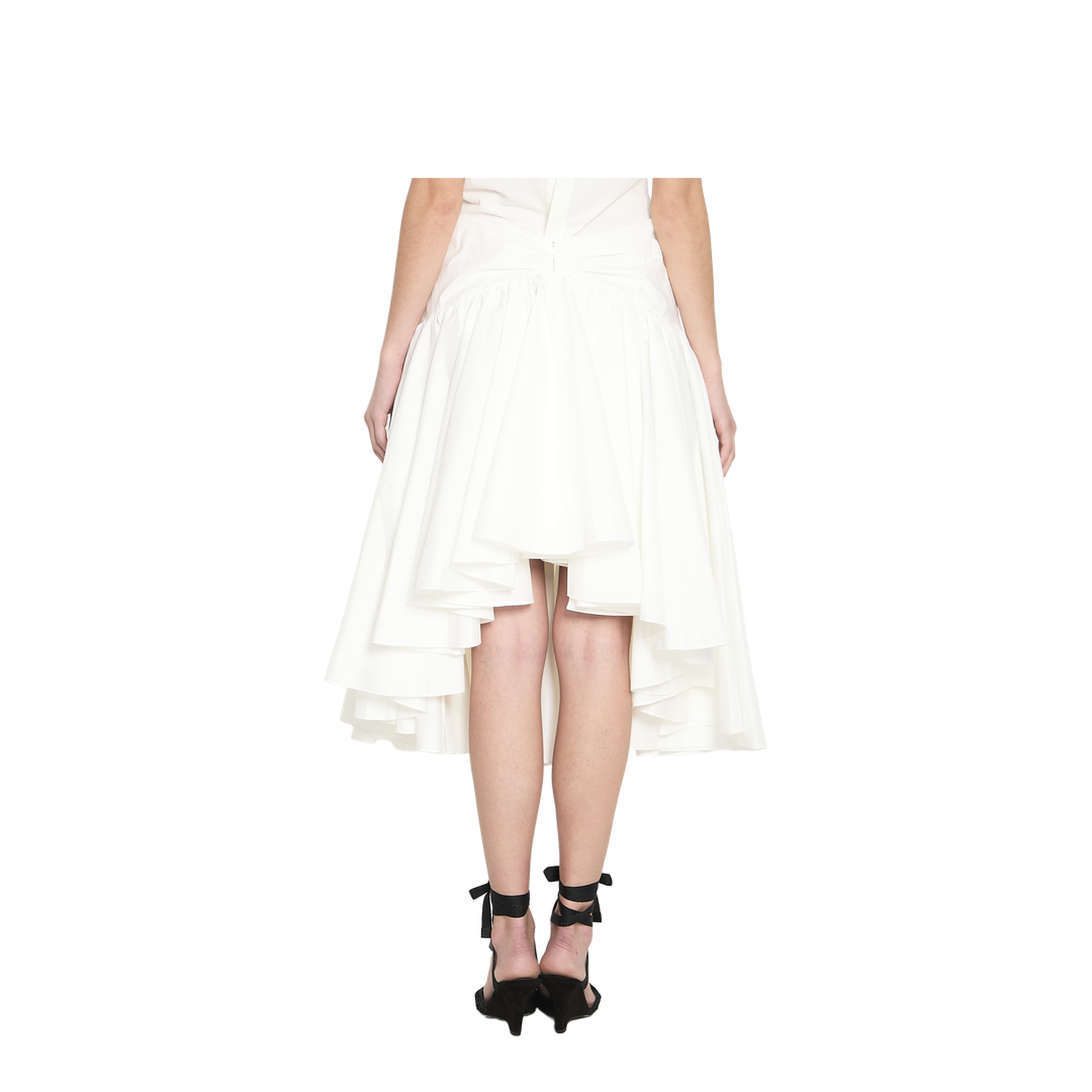 Draped Midi Skirt with Godet - Image 4