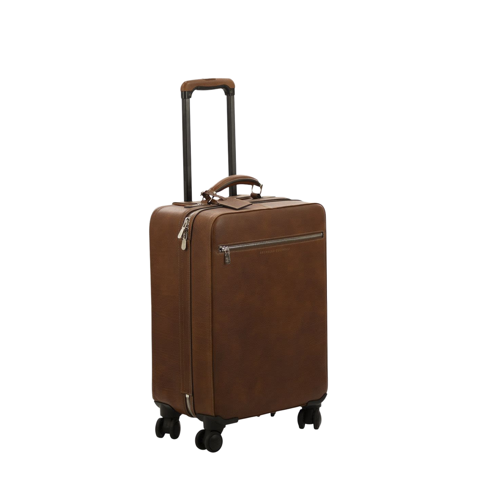 Grained Calfskin Trolley Suitcase - Cognac/Brown - Image 4