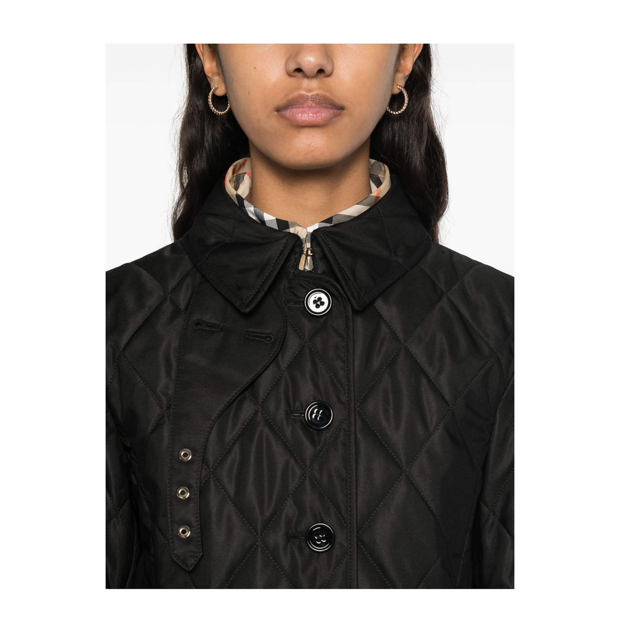 Quilted Jacket In Black - Image 2