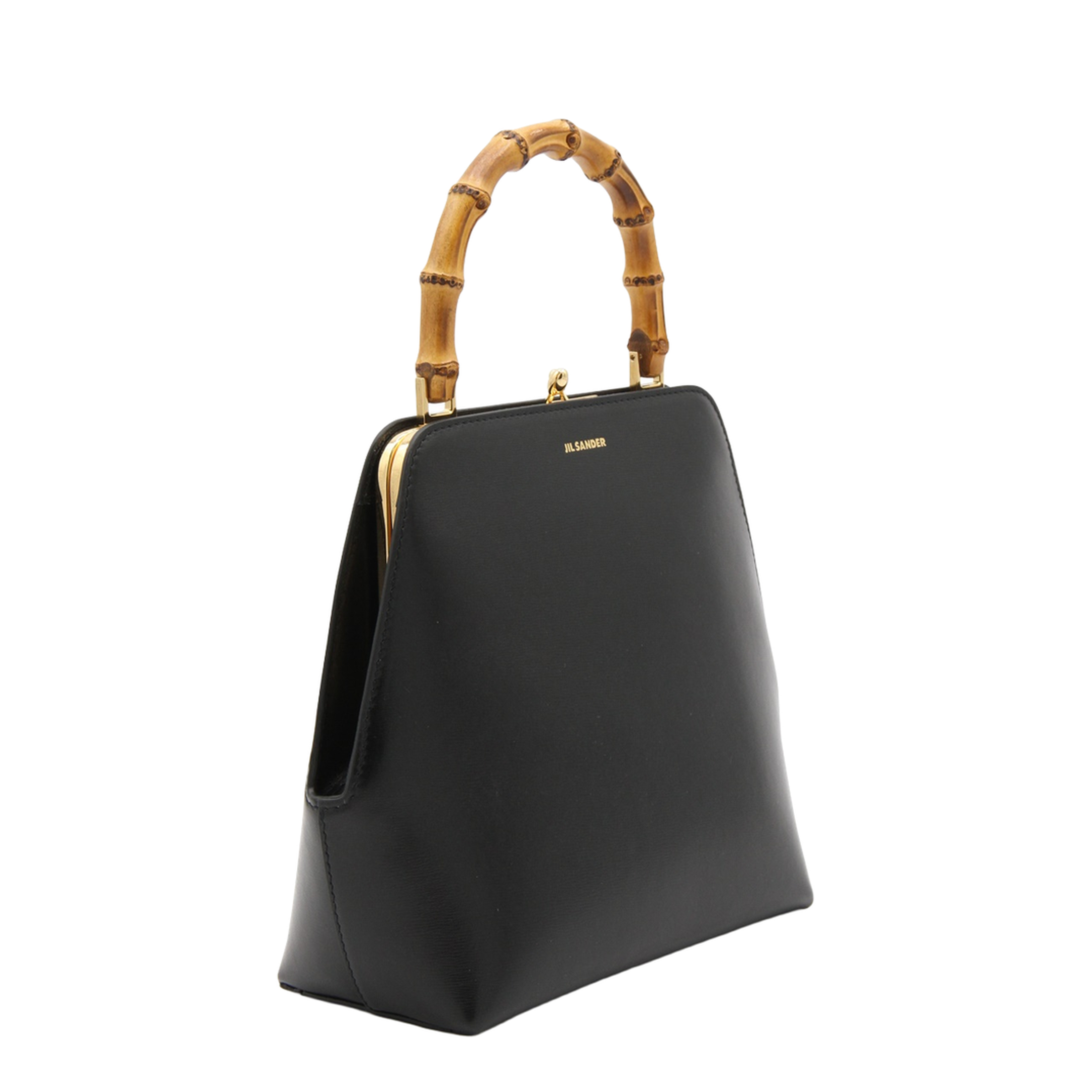 Black Leather Goji Handbag - Image 5