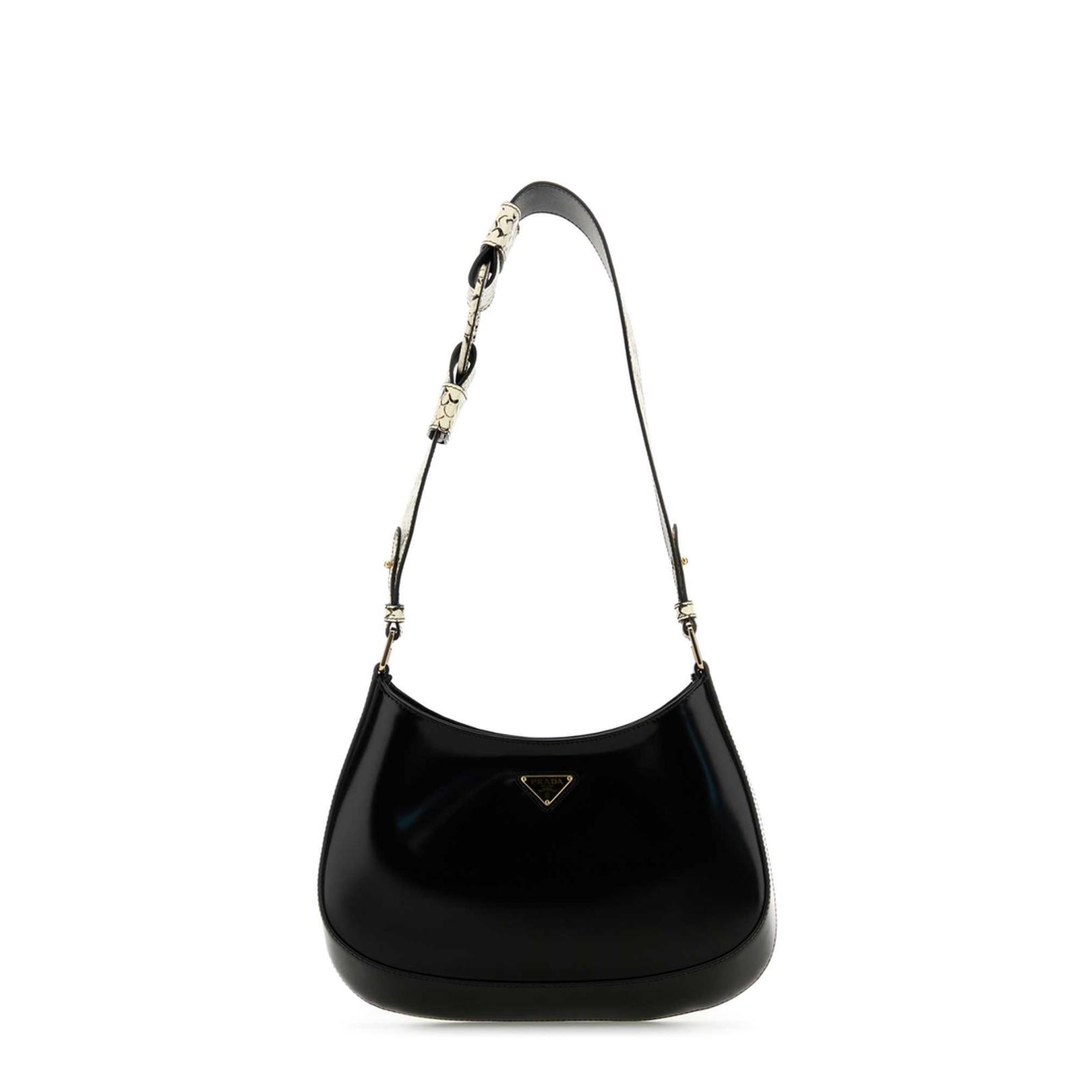 Black Leather Cleo Shoulder Bag - Image 1