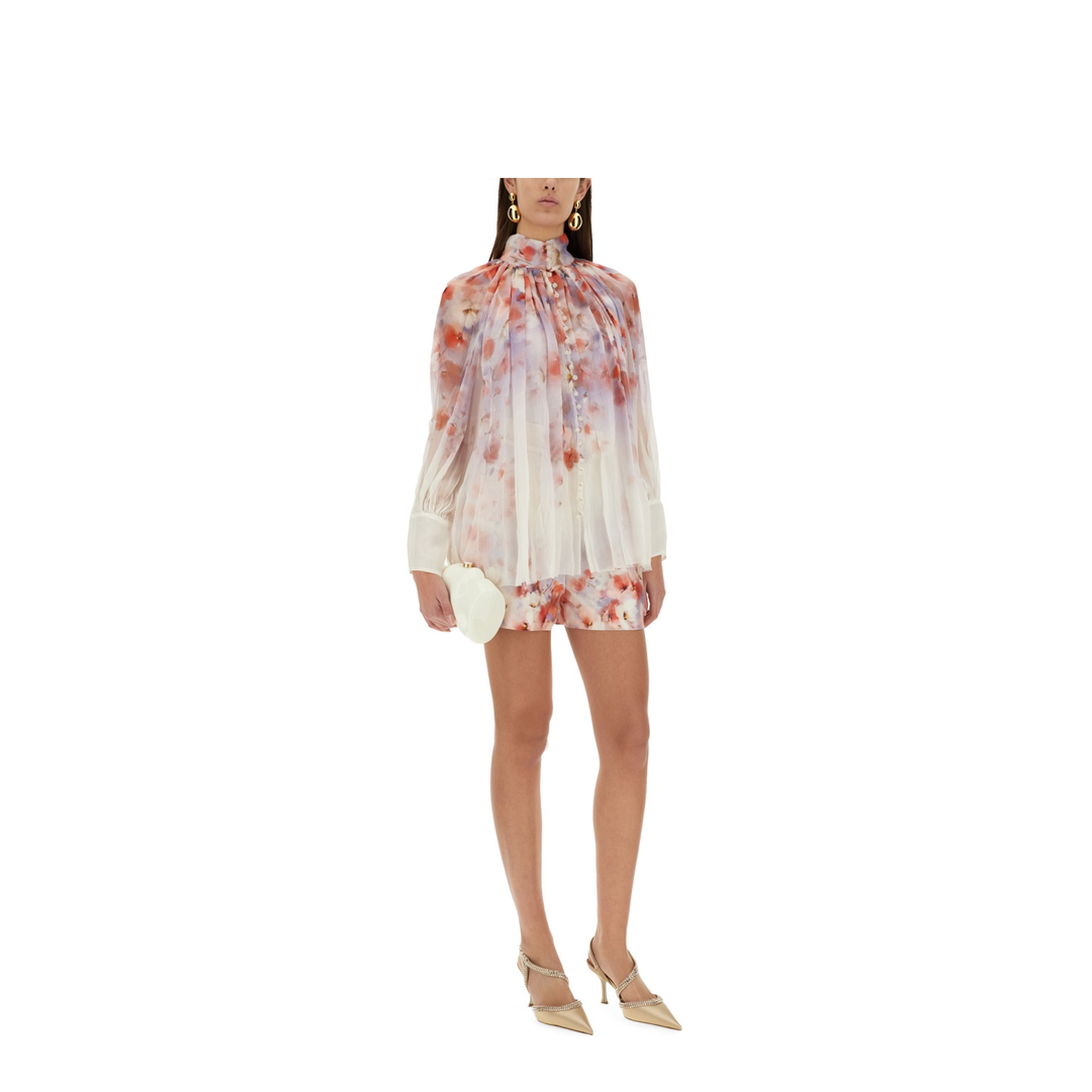 Crush Blouse With Floral Print - Image 2