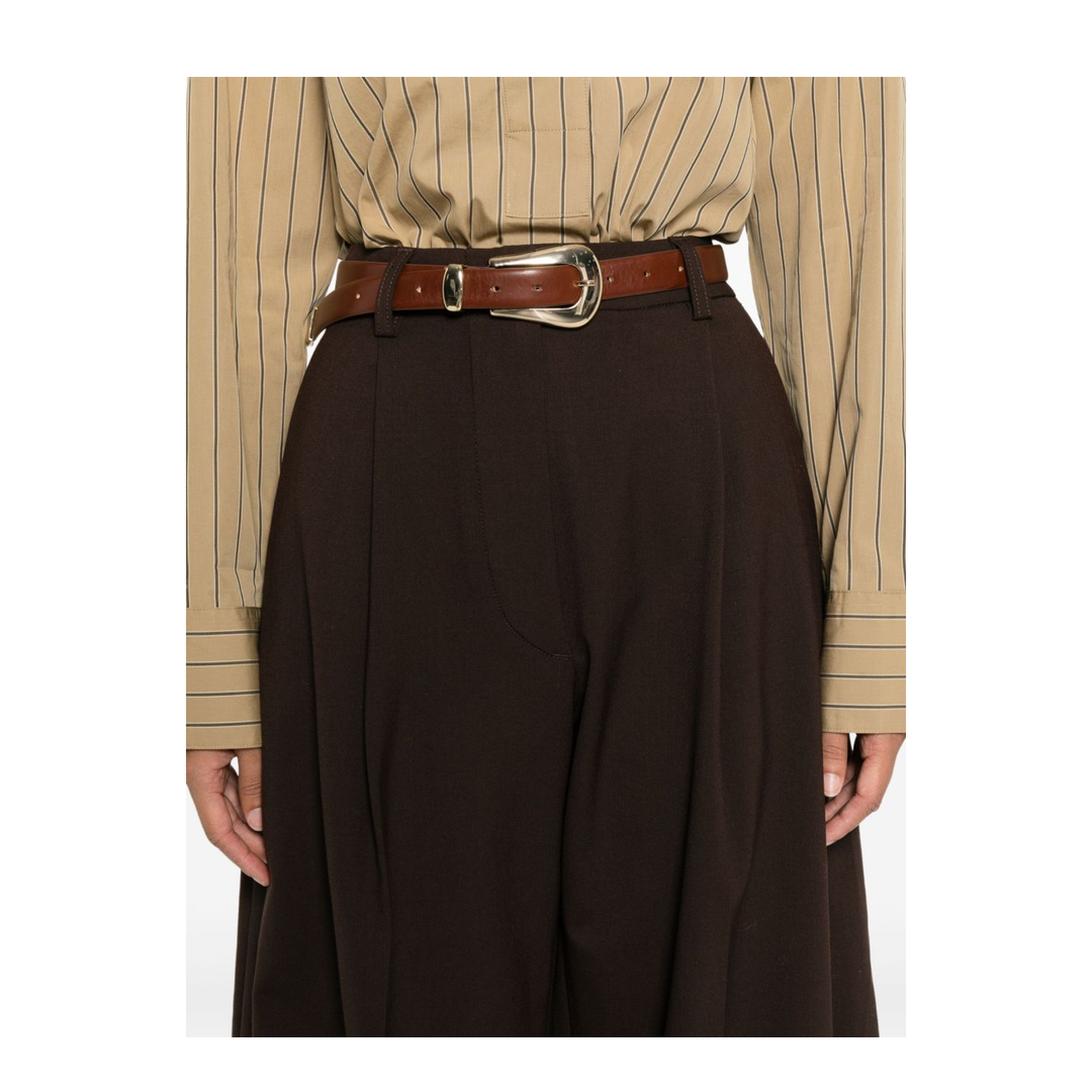 Billie Wool Blend Wide-Leg Trousers - Image 4