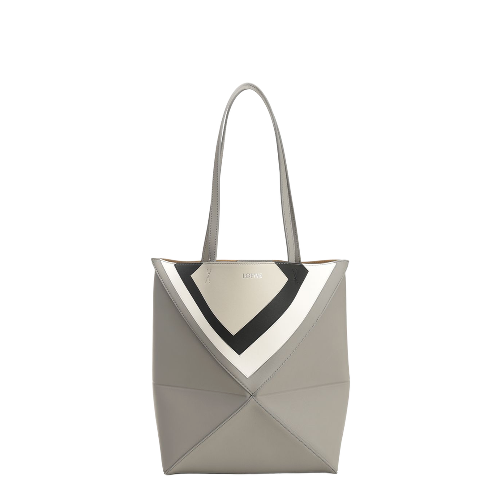 Medium Puzzle Fold Tote in Nappa Calfskin Multicolor - Image 1