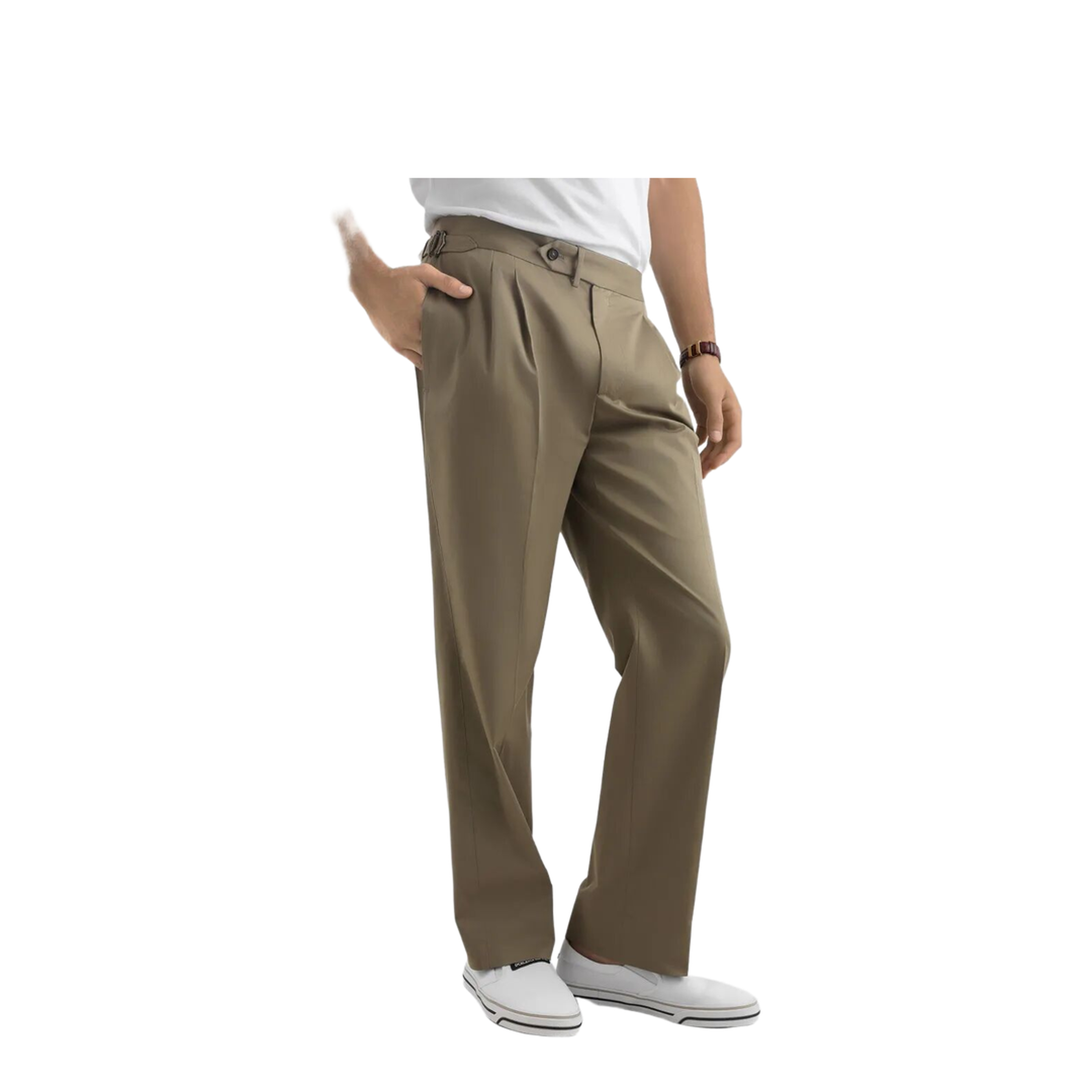 Straight-Leg Pleated Trousers - Image 4