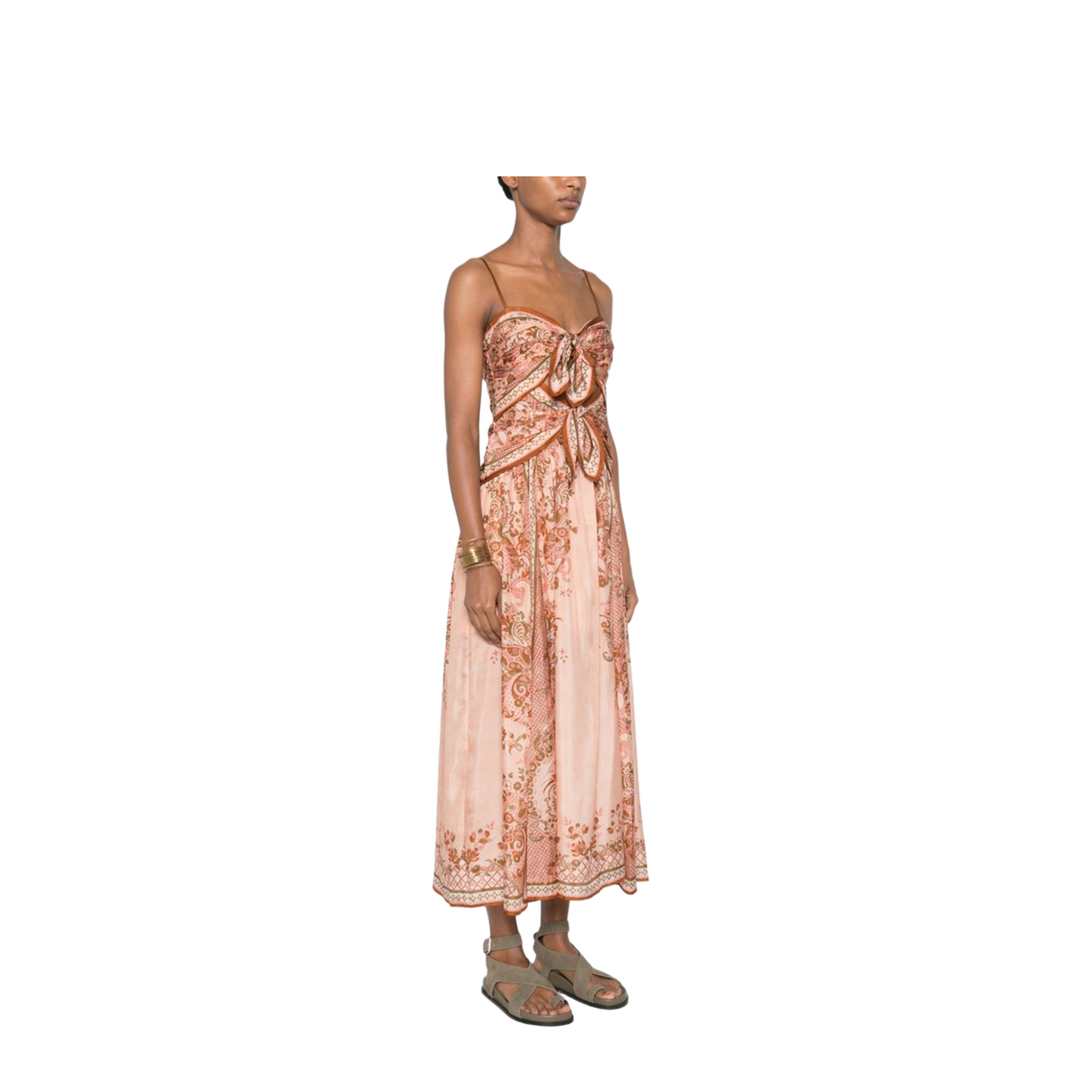Aster Scarf Print Midi Dress - Image 5