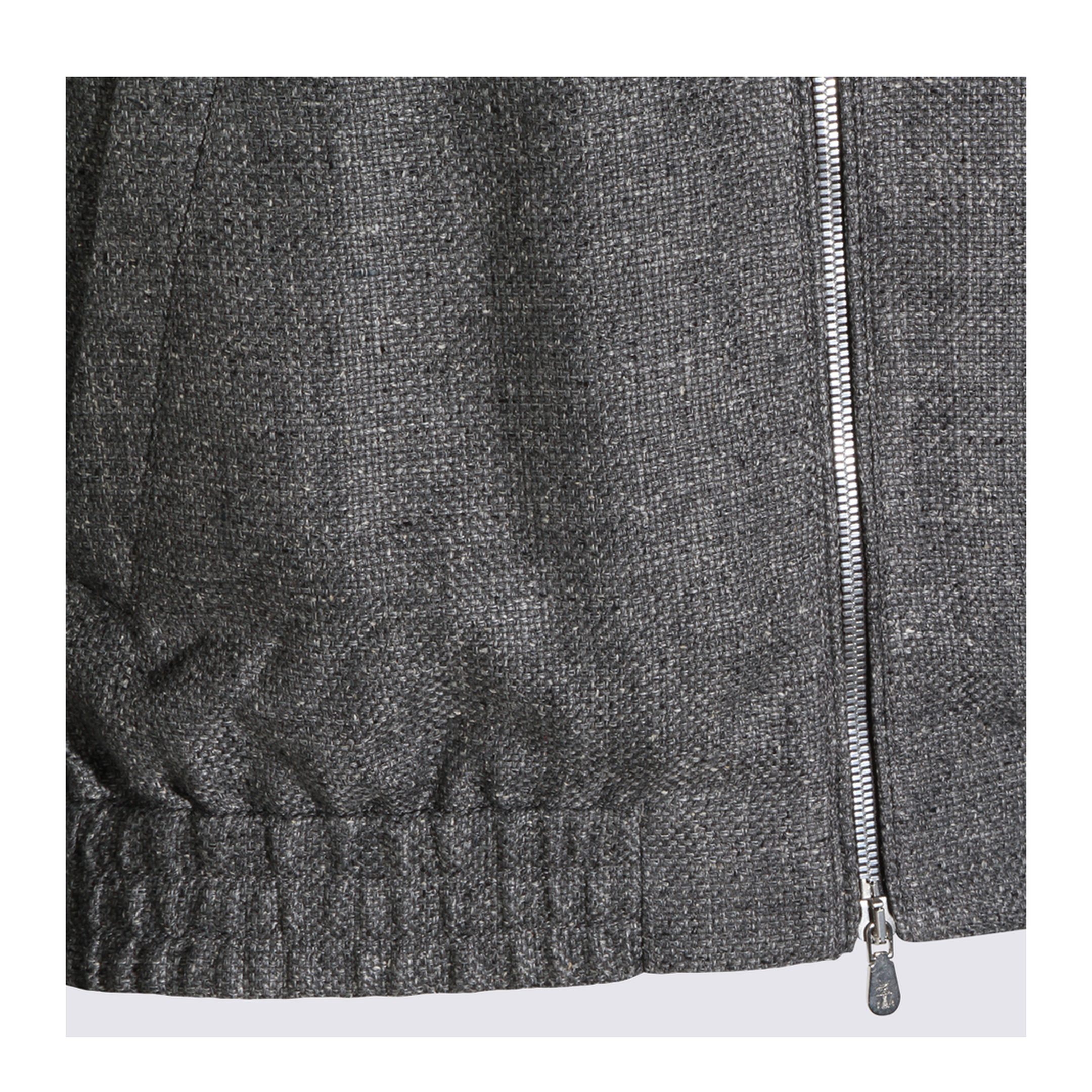 Stand Collar Outerwear Jacket Grey - Image 6