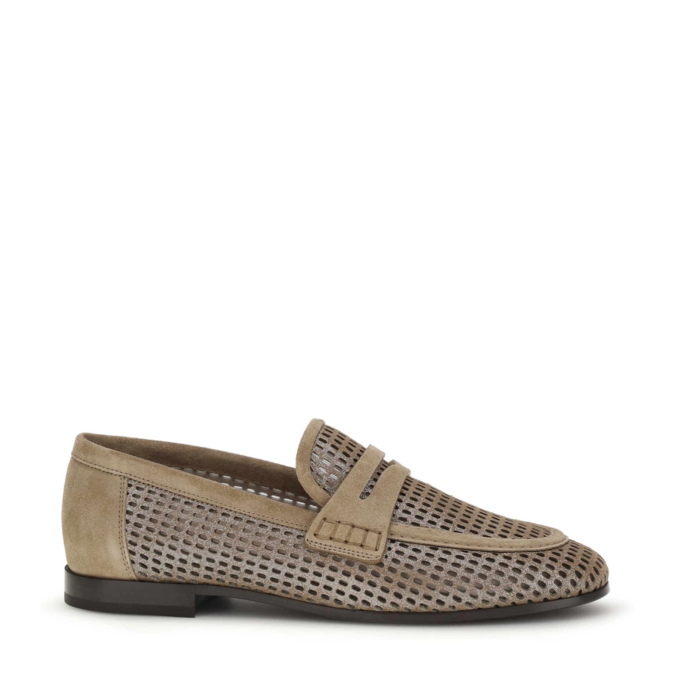 Sparkling Net Leather Loafers - Image 1