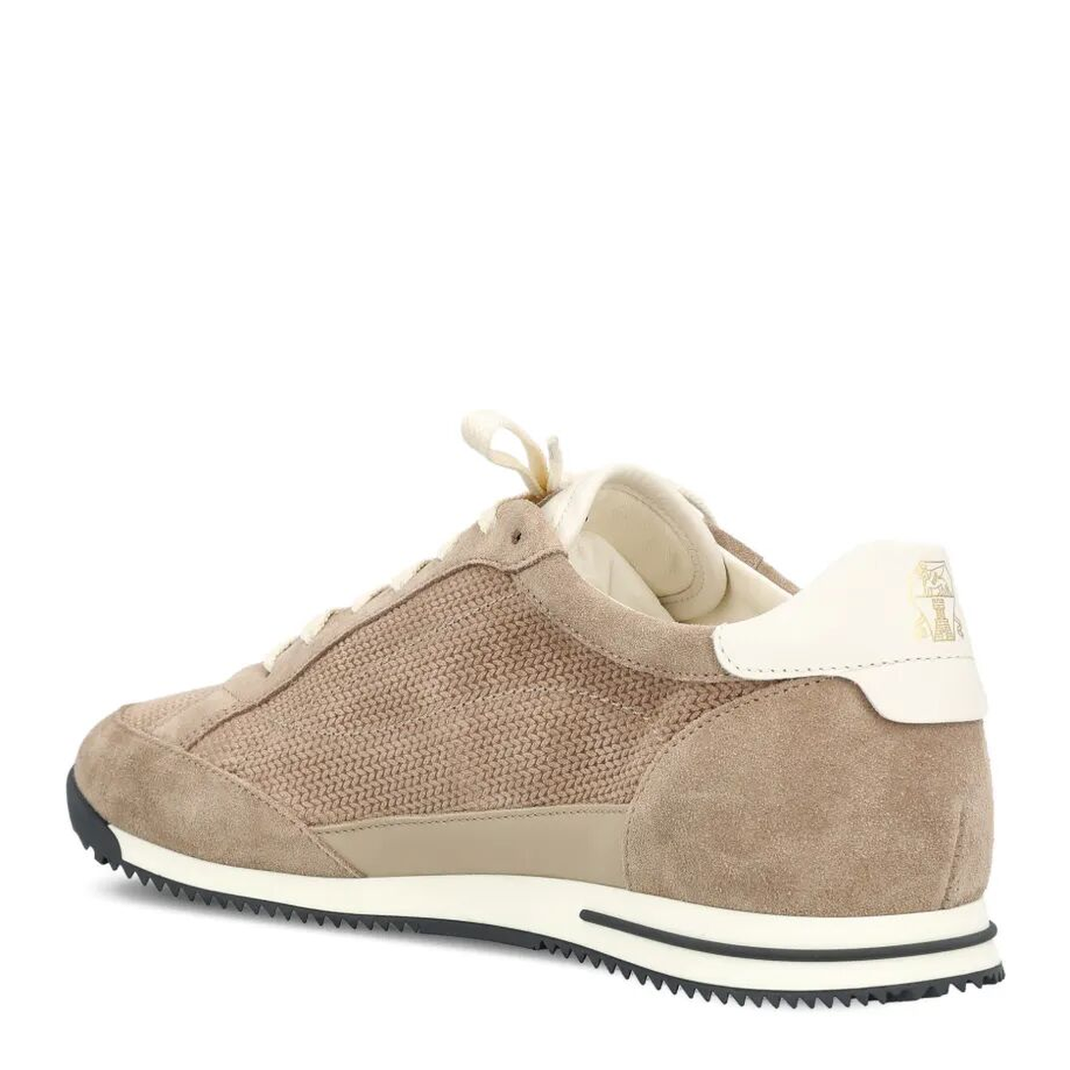 Suede Sneakers with Leather Inserts - Image 3