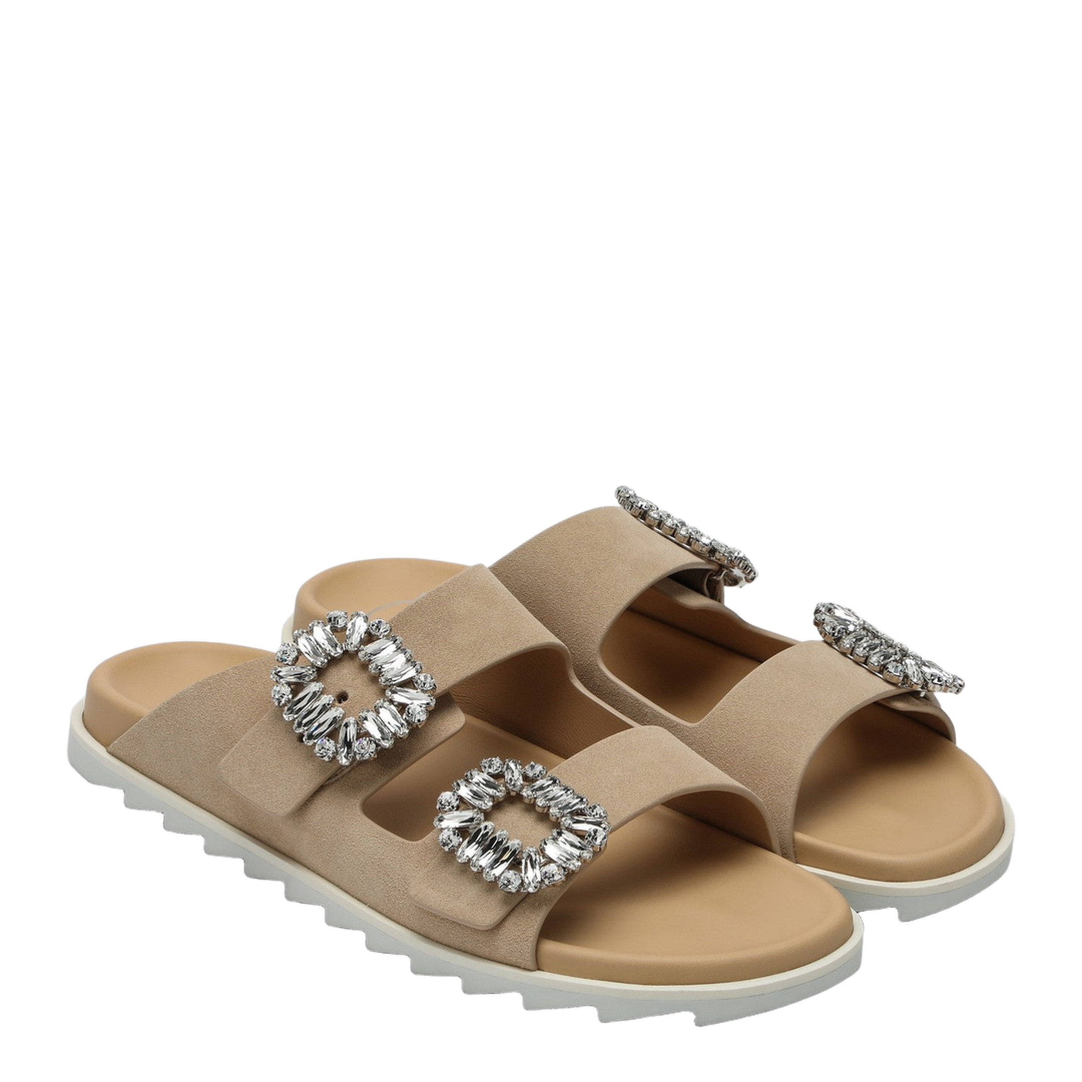 Beige Suede Slidy Mule - Image 2