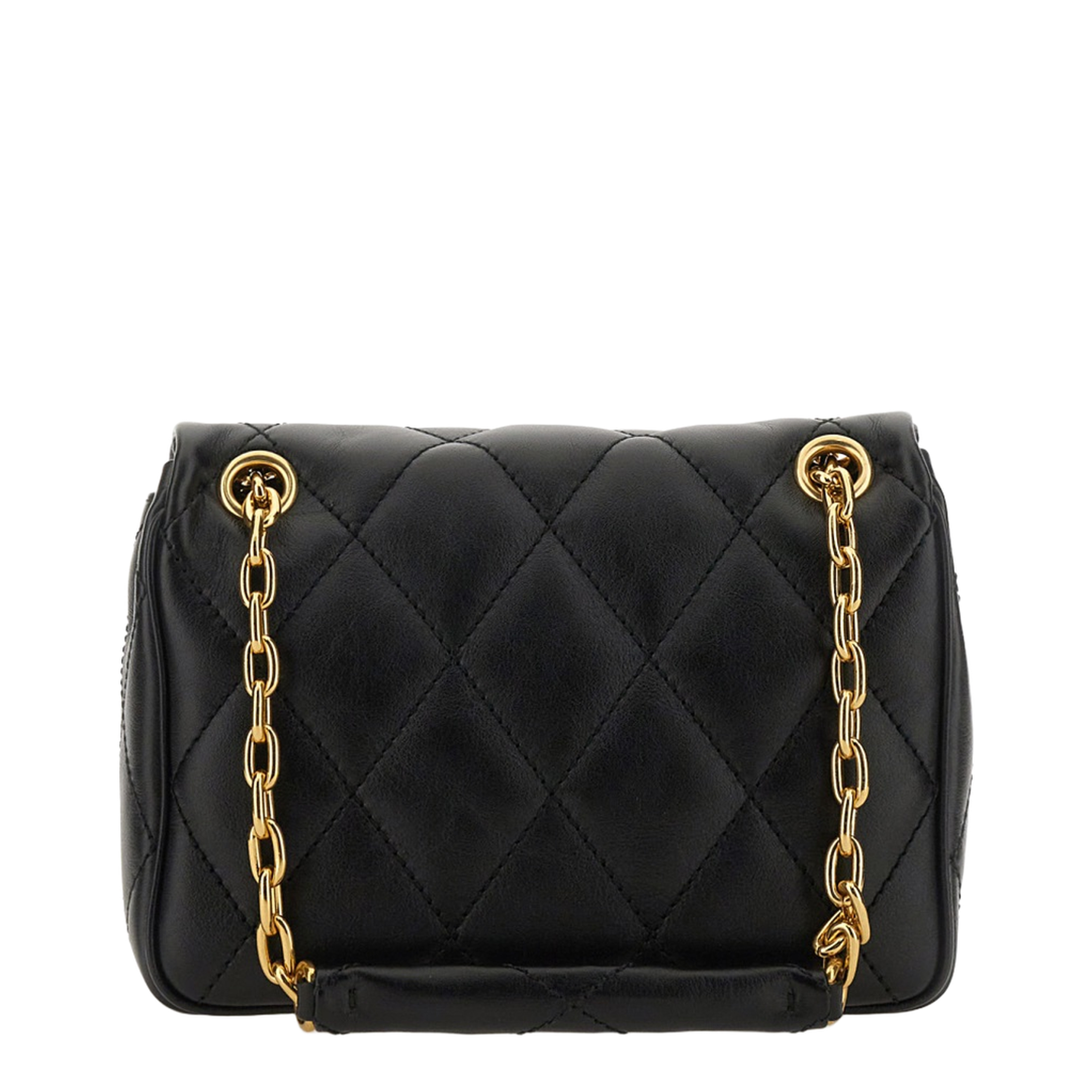 Black Quilted Crossbody Bag - Image 4