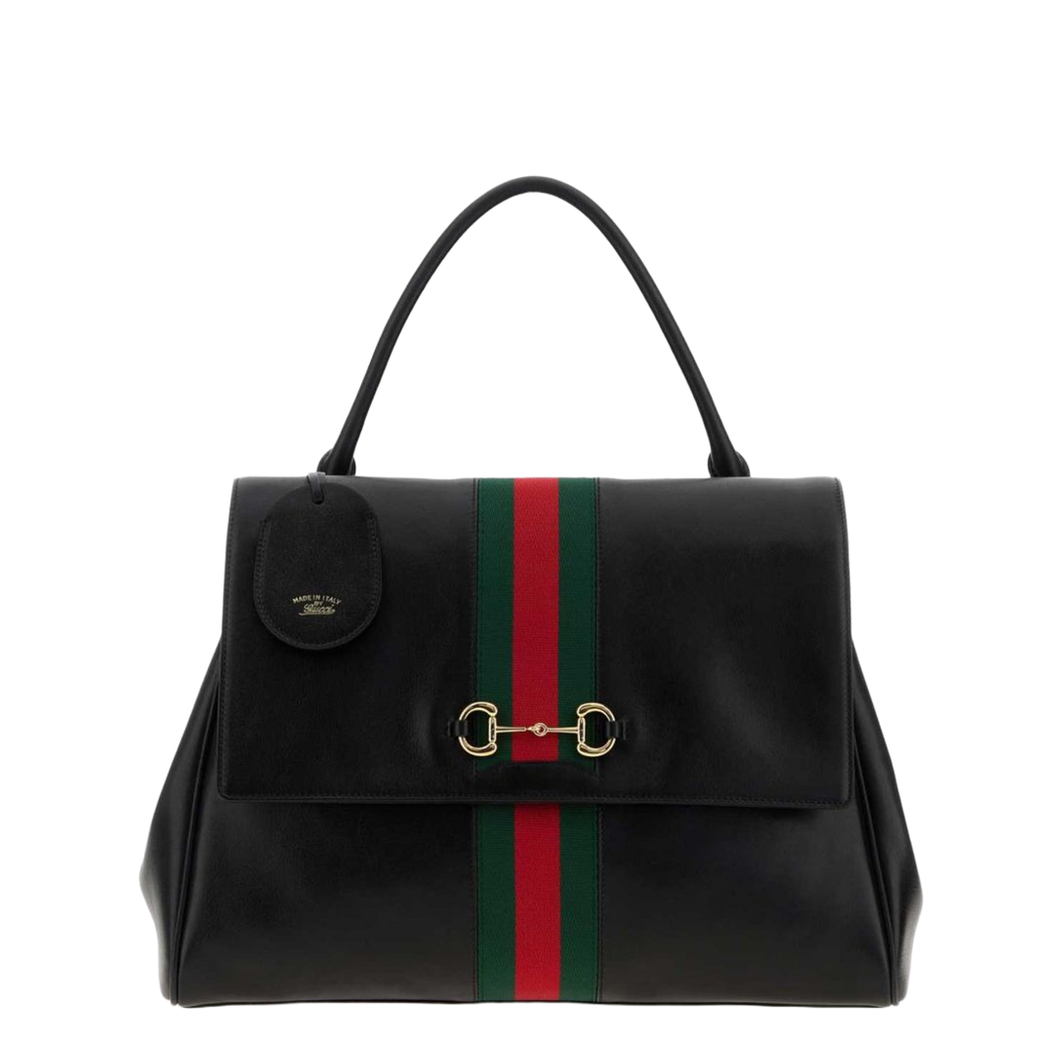 Paparazzo Large Top Handle Bag in Black Leather - Image 1