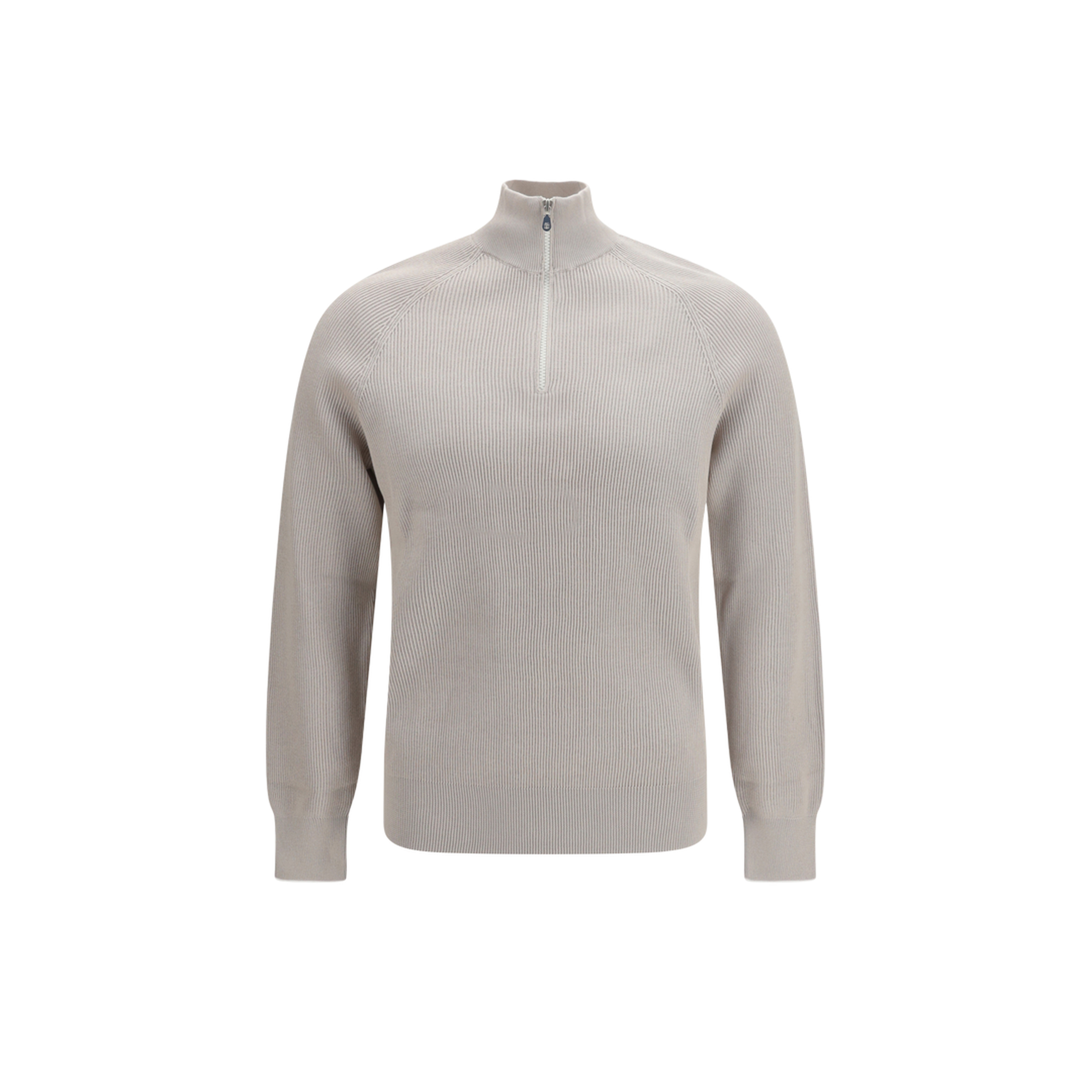 Cotton Sweater with a High Neckline - Image 1