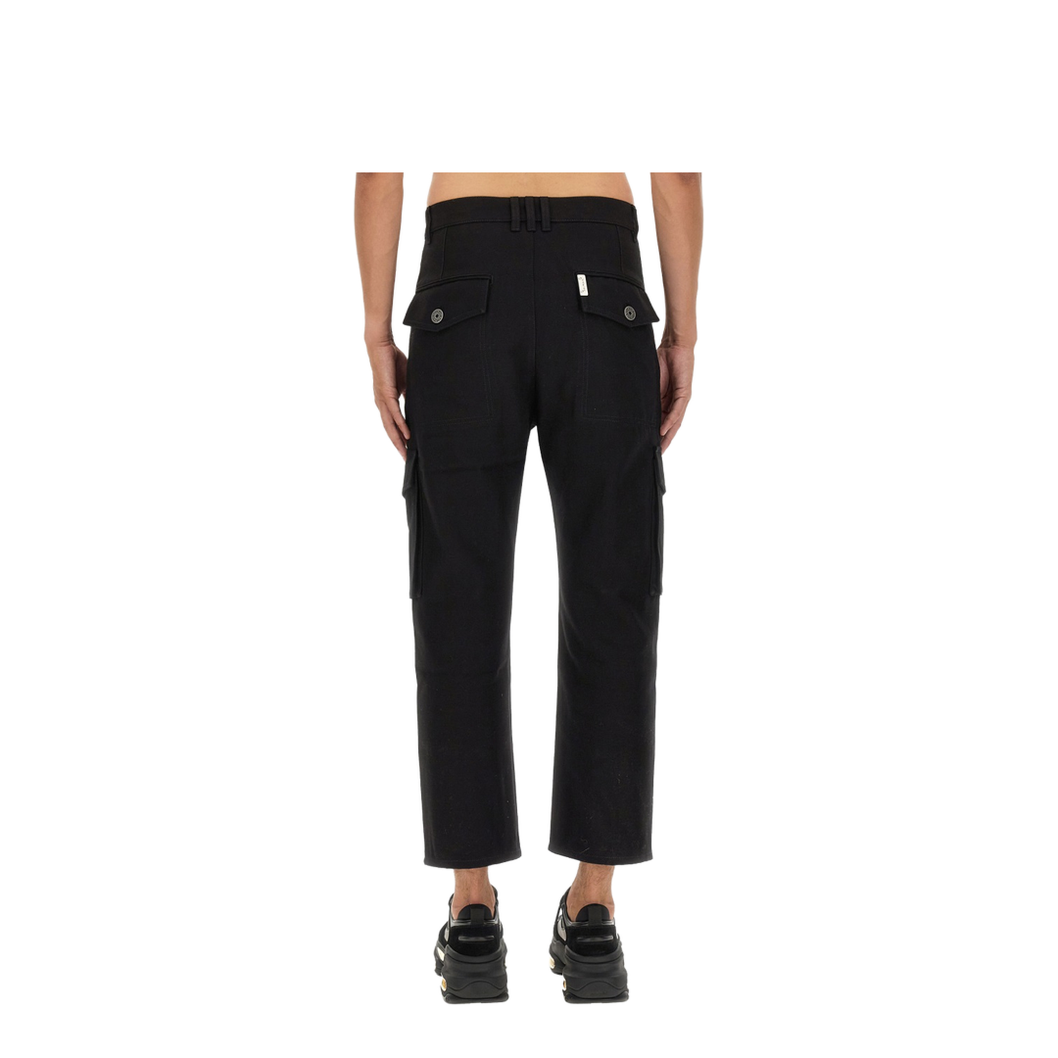 Cargo Trousers Black Fabric - Image 3