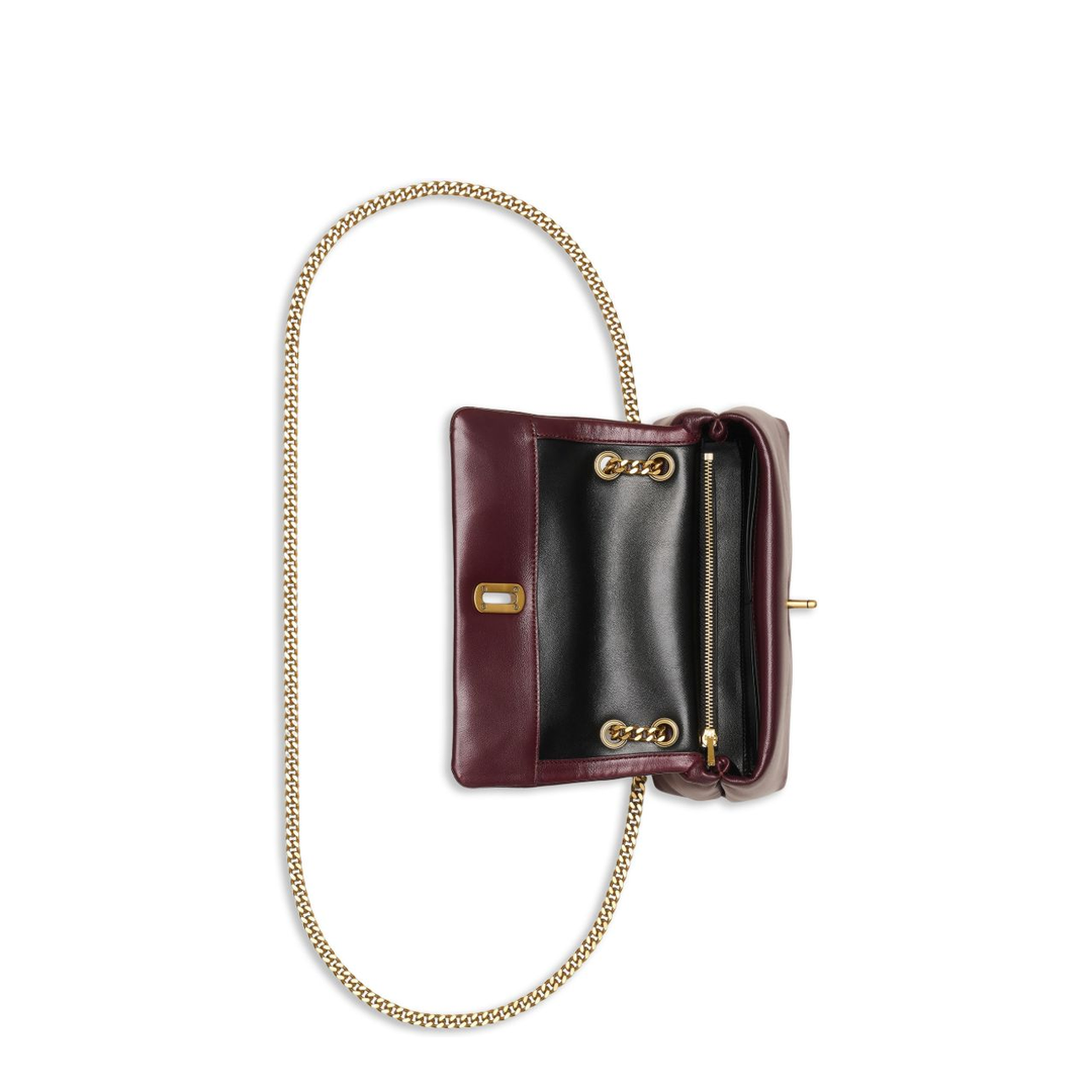 The Scene Lamb Leather Mini Bag - Dark Port - Image 6