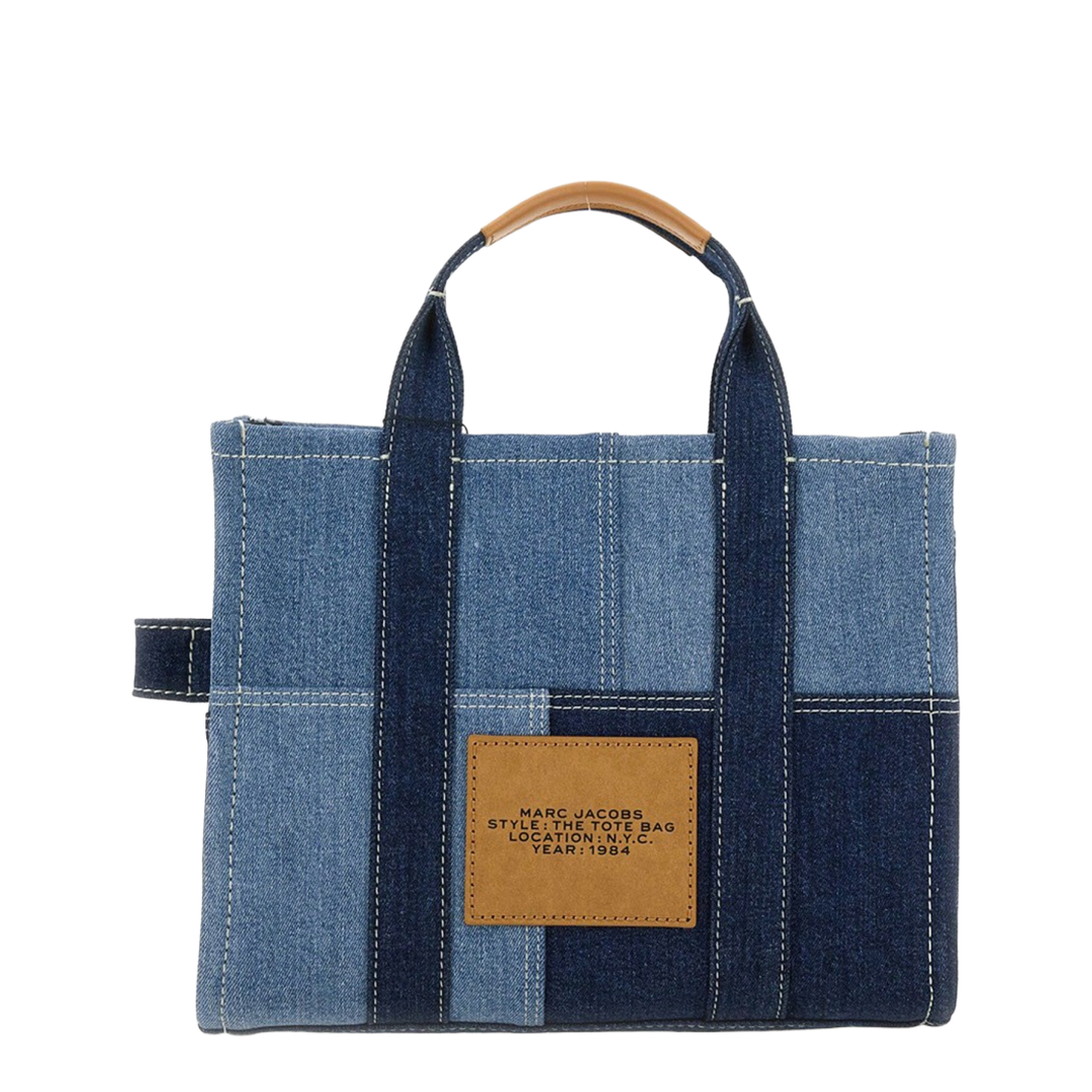Small The Tote Bag in Blue Denim - Image 5