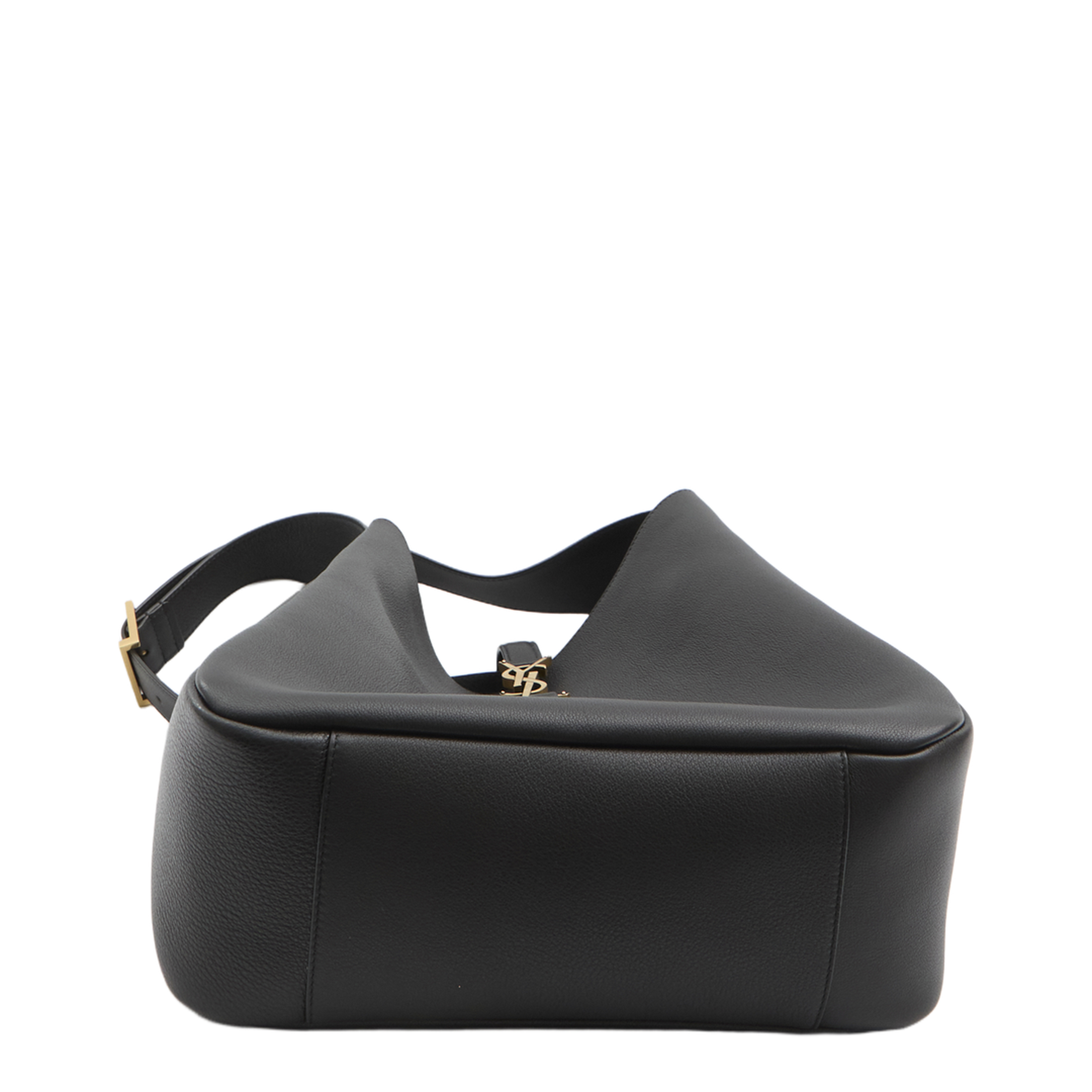 Le 5 À 7 Supple Large Grained Calfskin Shoulder Bag - Black - Image 3