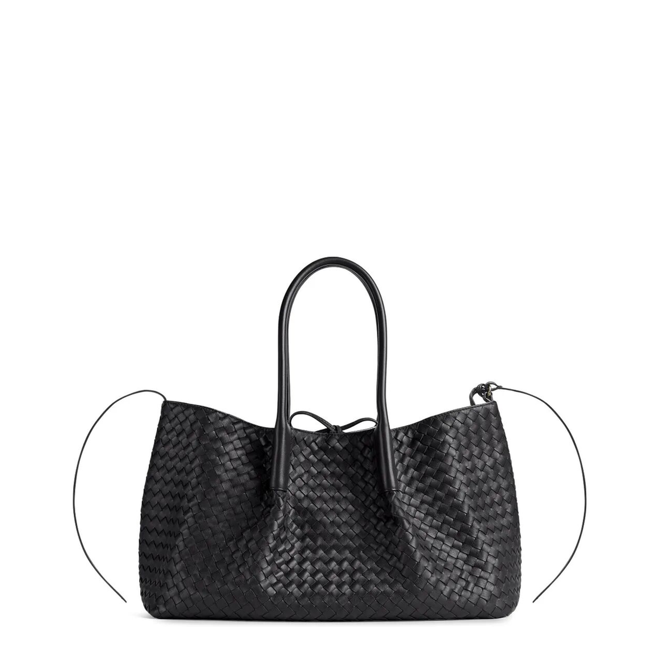 Pinacoteca Grande Reversible Tote Bag in Intrecciato Silky Leather - Image 1