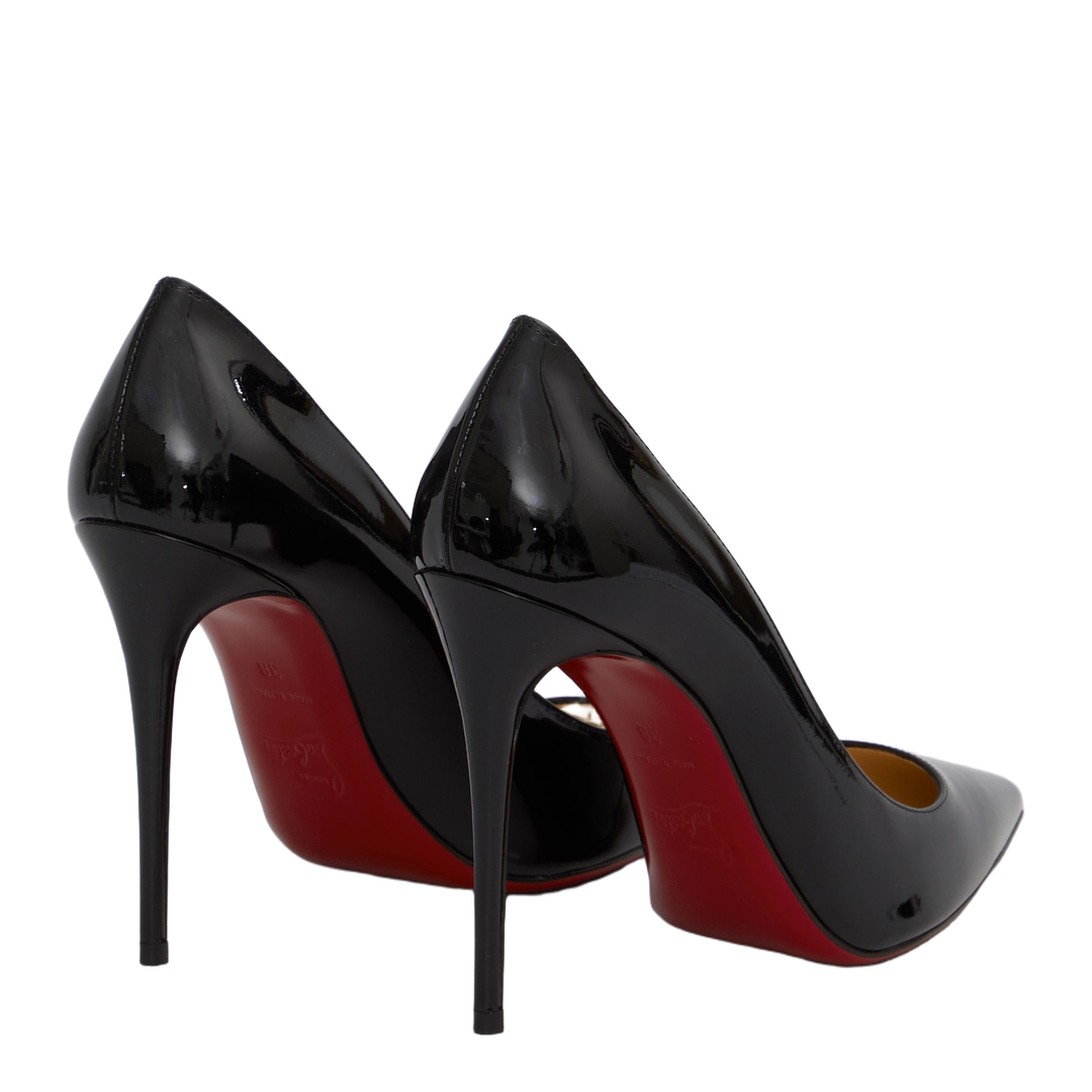 Black Patent-Leather Stiletto Pumps - Image 3