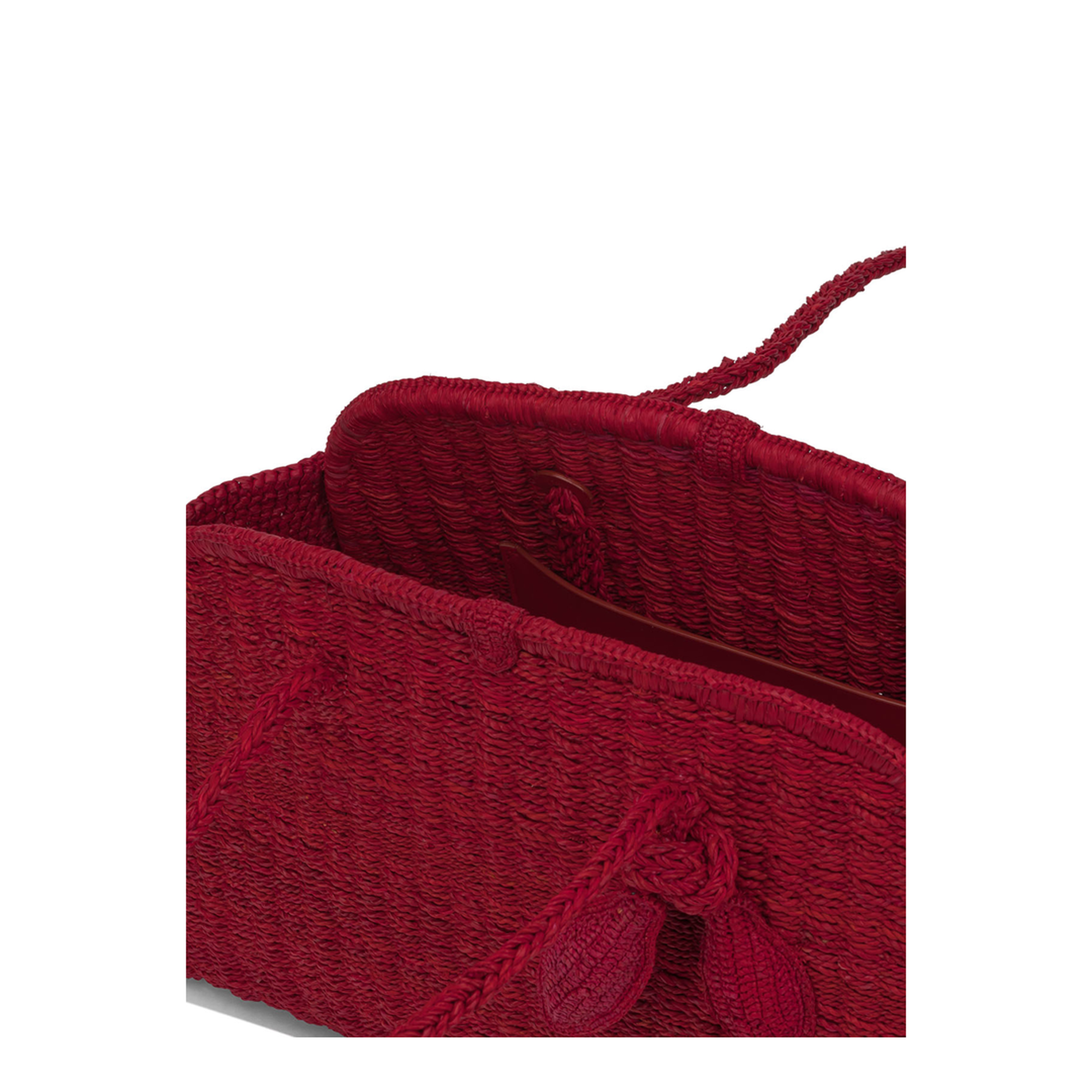 Le Turismo Medium Raffia Tote Bag - Red - Image 5