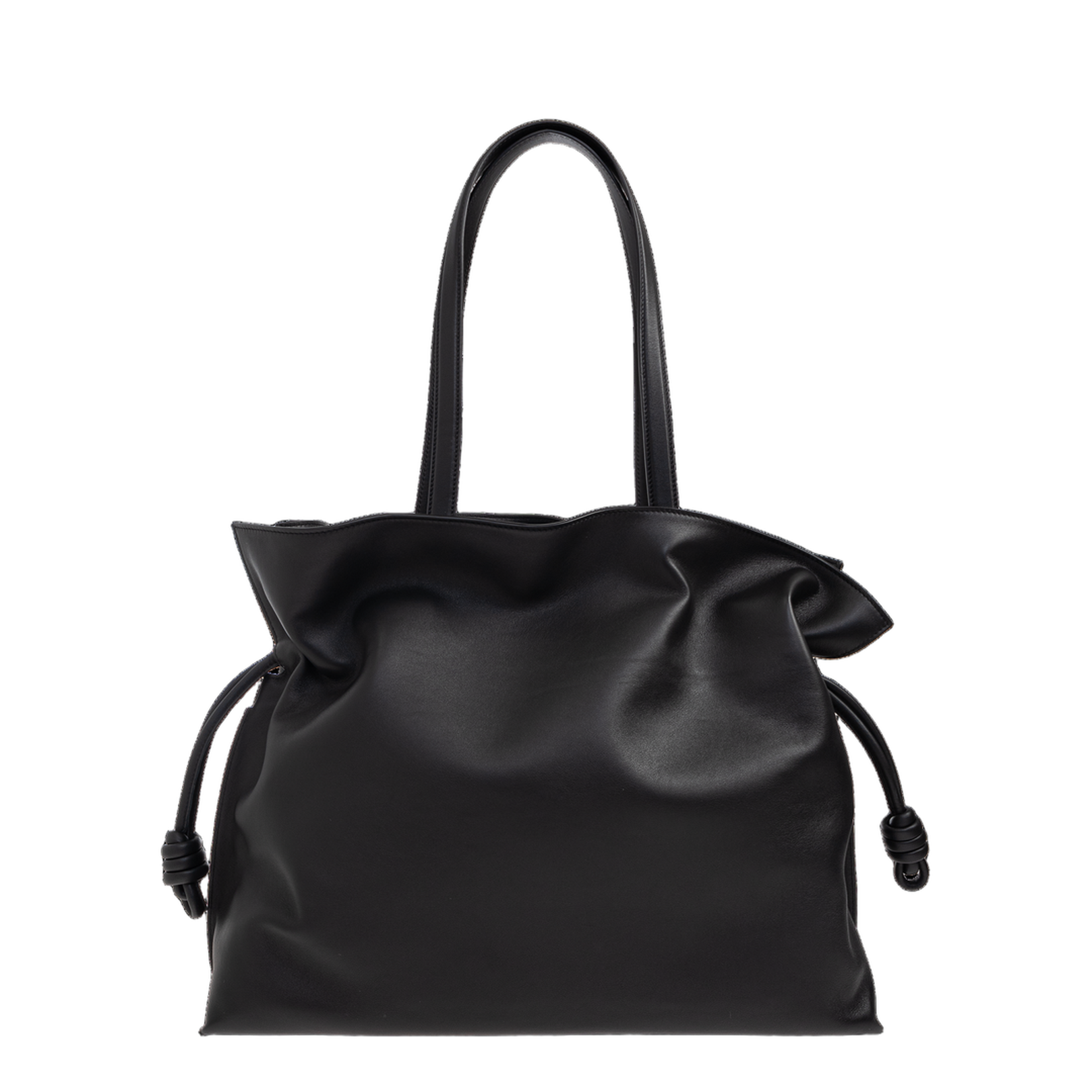 Flamenco XL Leather Shoulder Bags - Black - Image 3