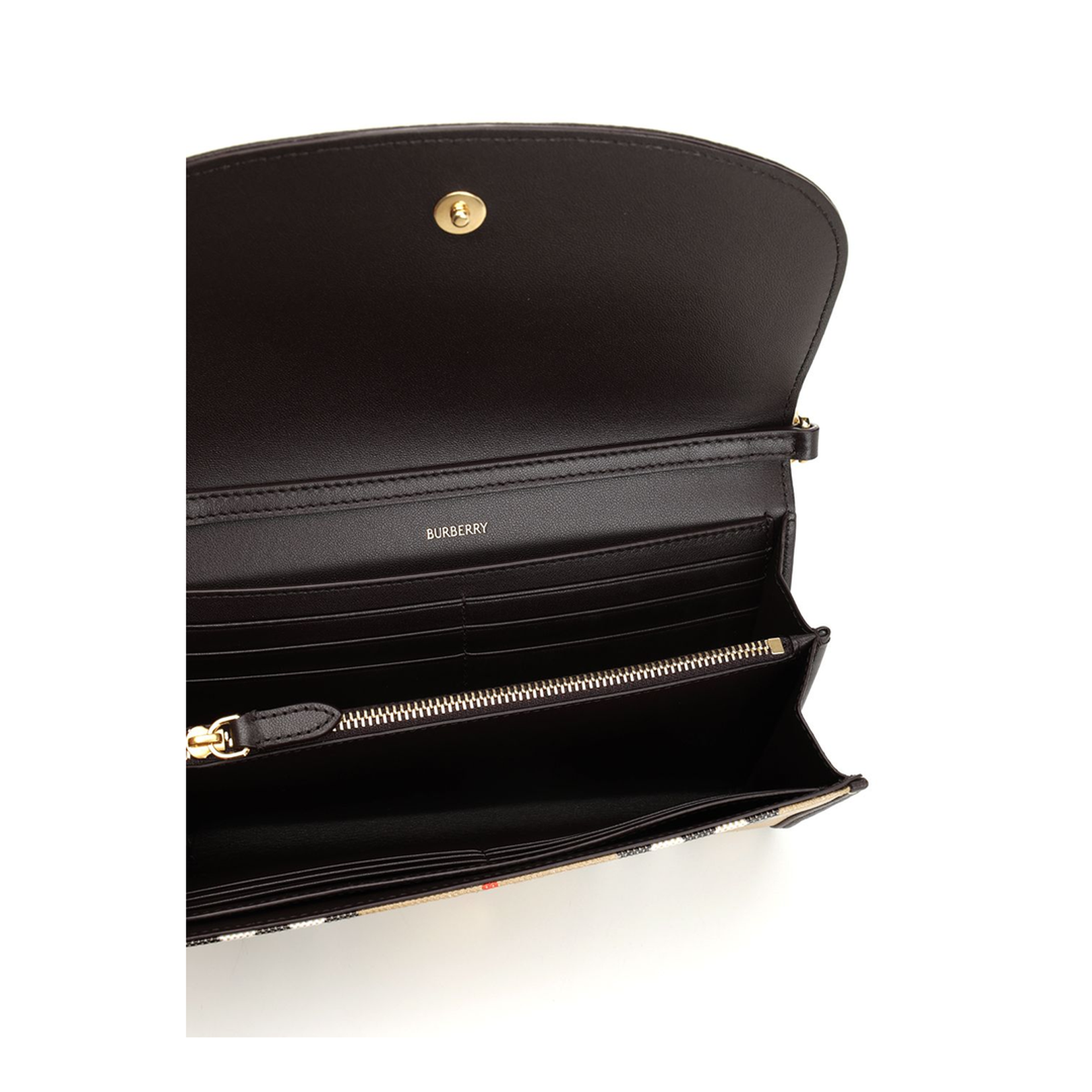 Waxed Canvas Shoulder Bag with Check Motif - Image 4