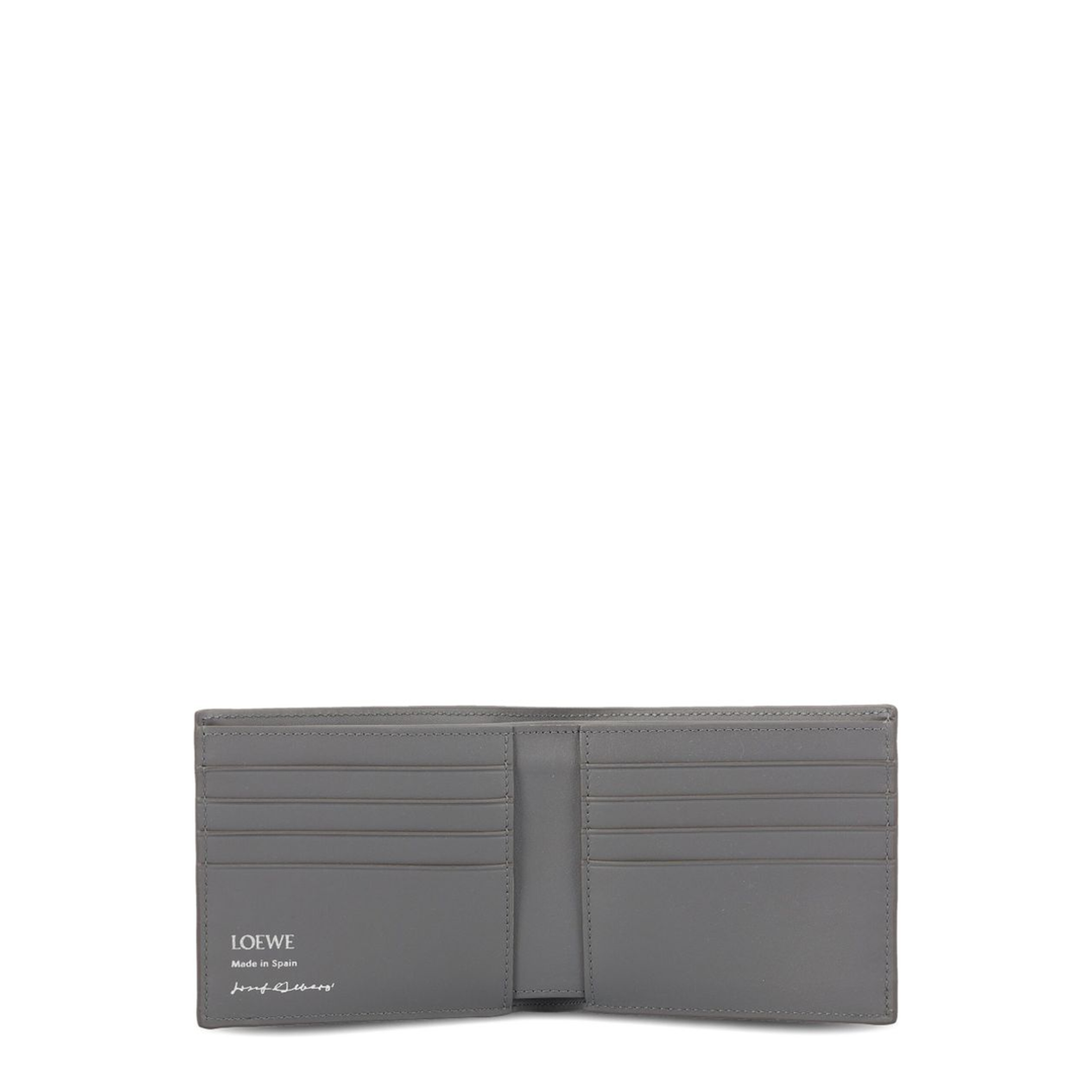 Bifold Wallet In Nappa Calfskin - Ardesia/Deep Ruby - Image 4
