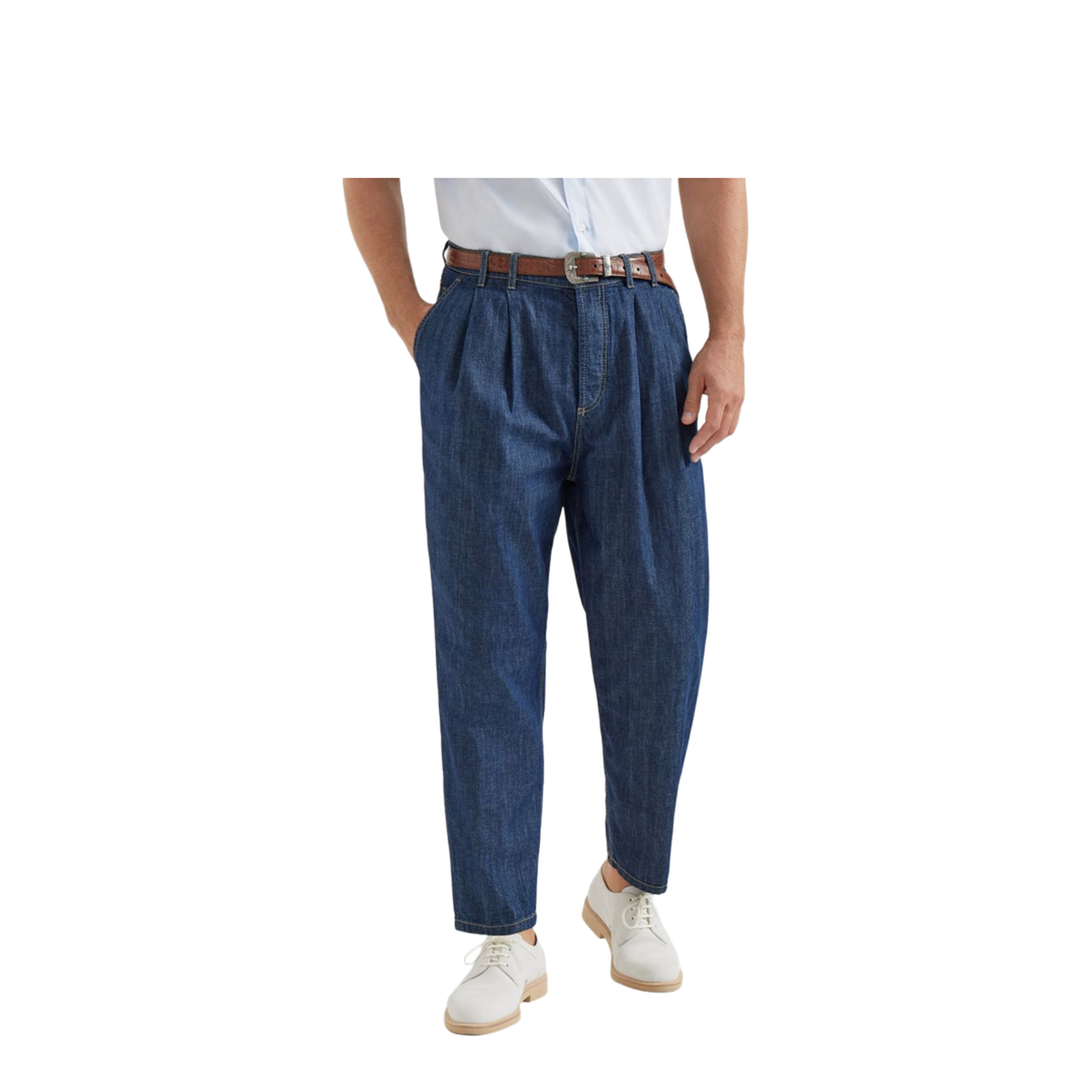 Twisted Denim Cotton Jeans - Image 5