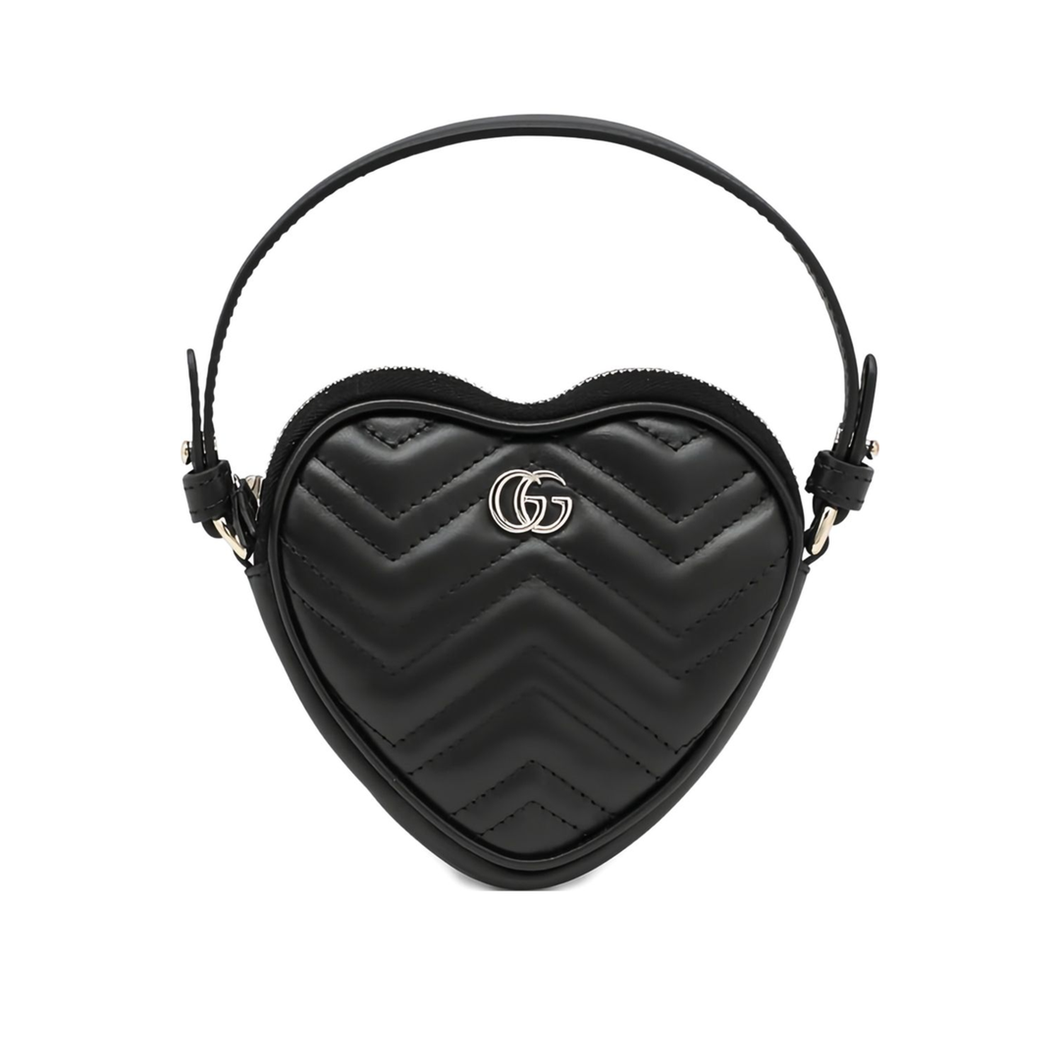 GG Marmont Mini Leather Handbag - Black - Image 1