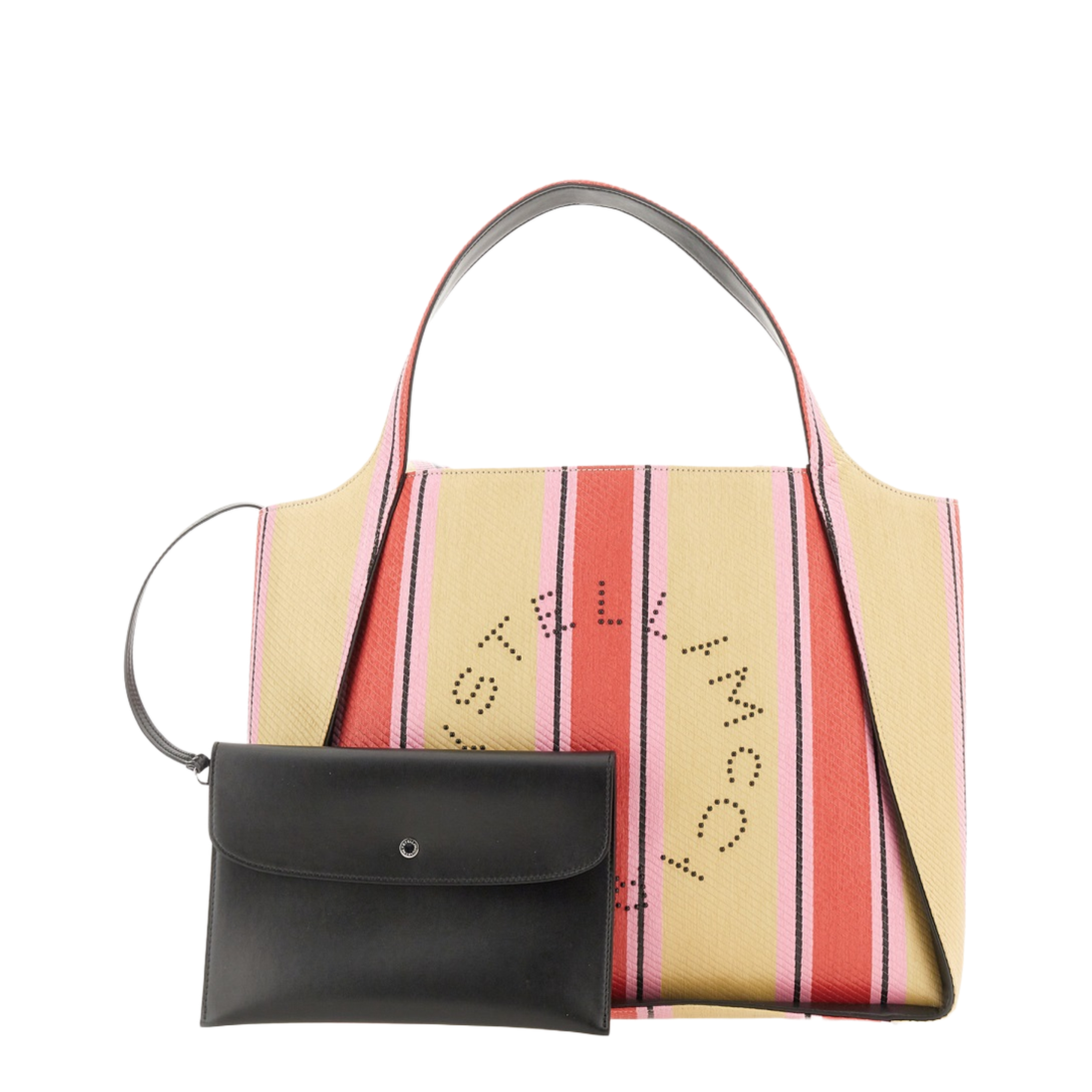 Barbes Small Lambskin Tote - Candy Pink/Black/White - Image 3