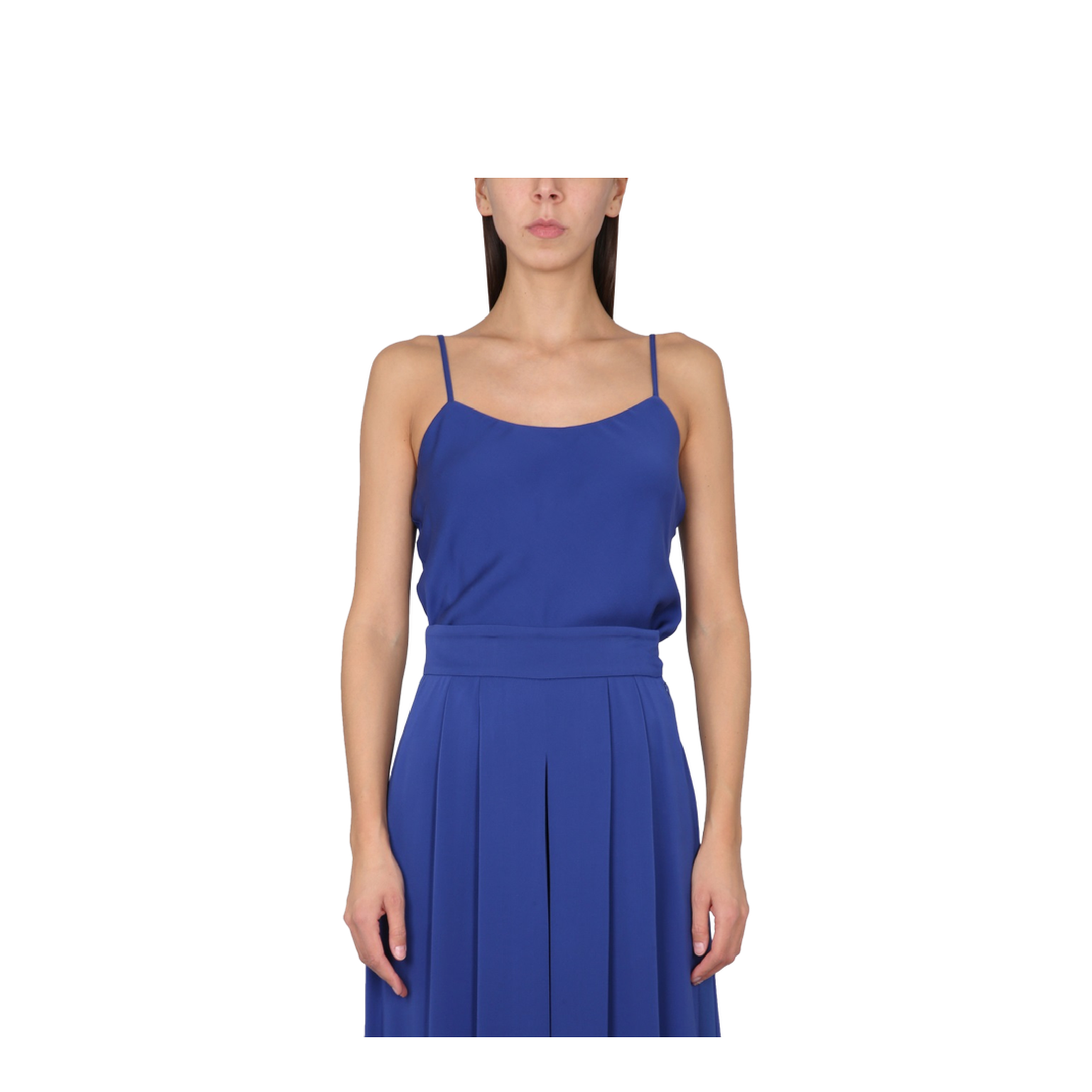 Silk Charmeuse Tuxedo Top - Image 1