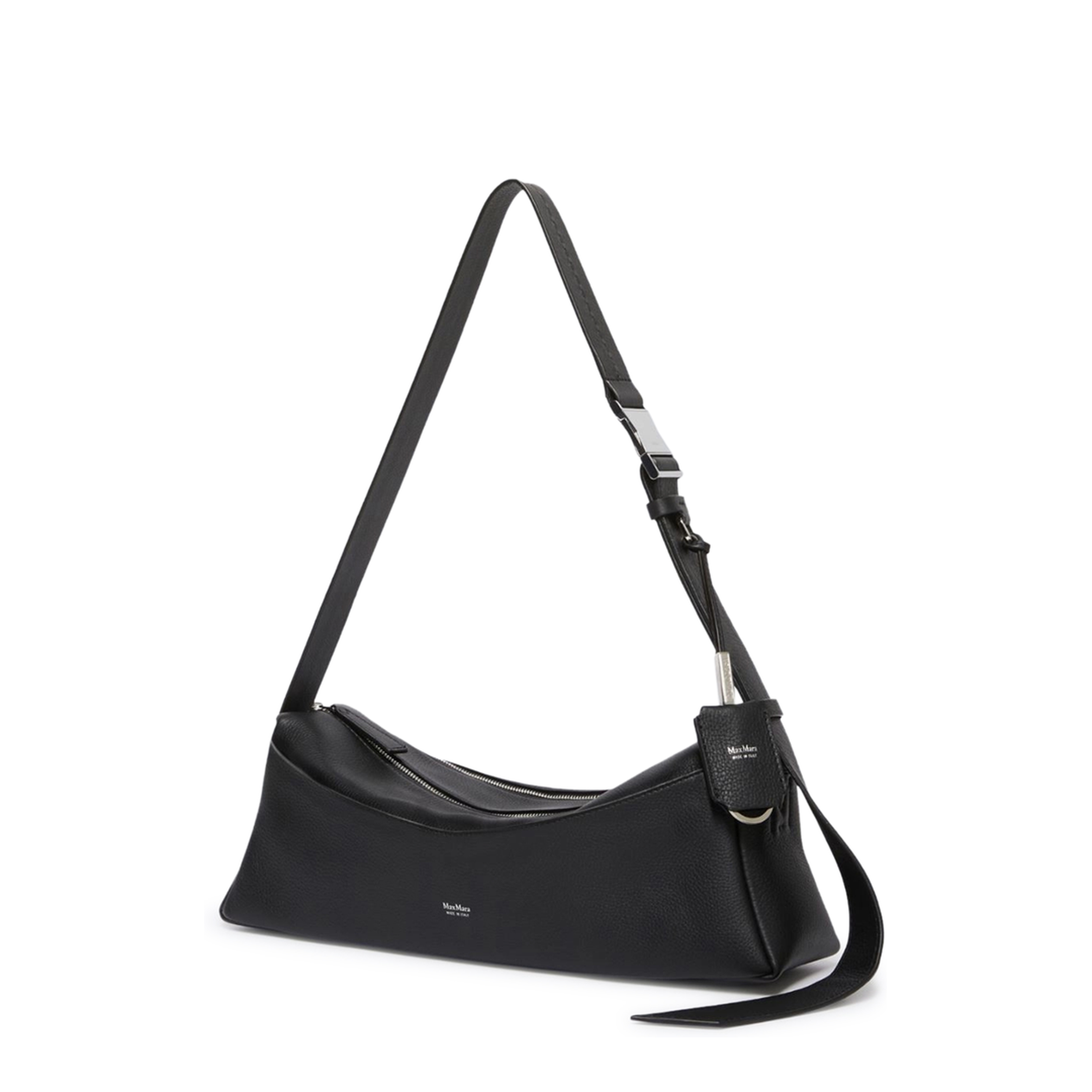 Skipper Medium Calfskin Shoulder Bag - Black - Image 2